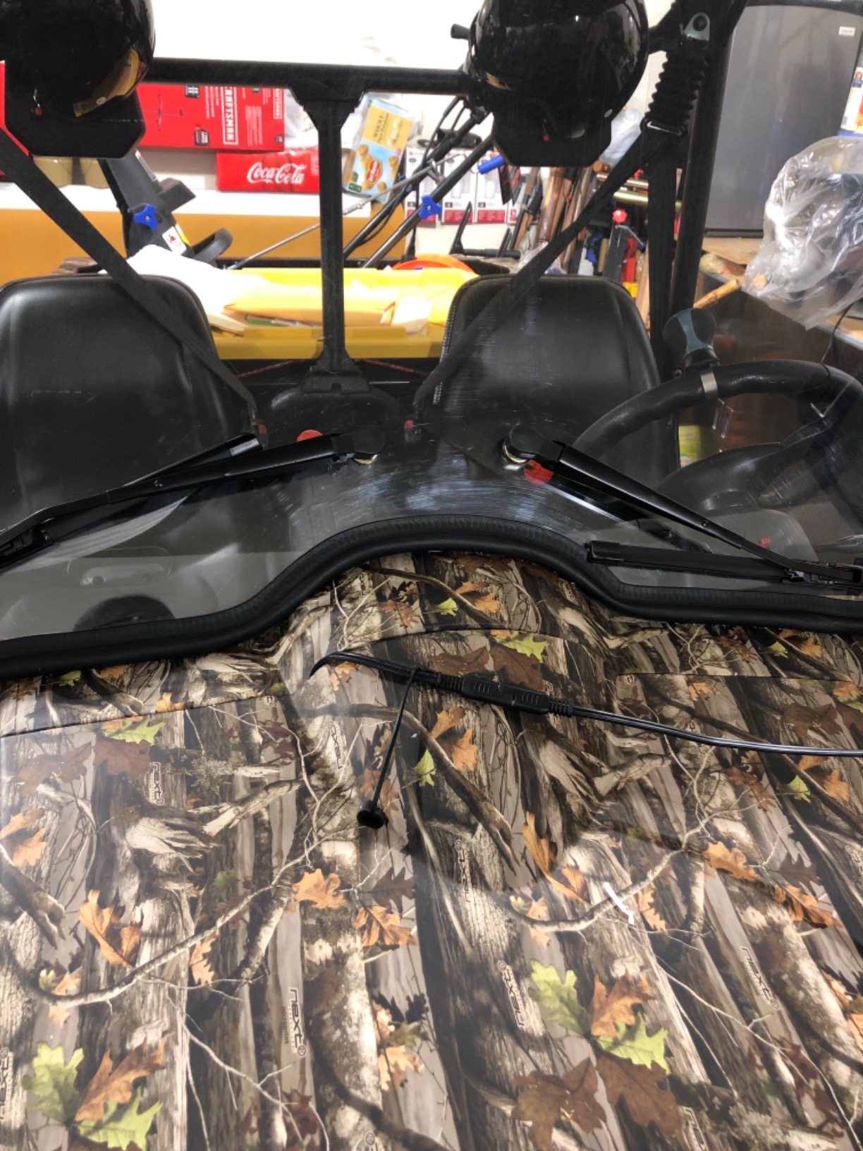 UNIGT UTV Windshield Wiper Kit Hand Operated Manual Windshield Wiper Compatible with Polairs Ranger General RZR Honda Pioneer Can Am Maverick X3 Commander Golf Cart -2 Set customer photo 2