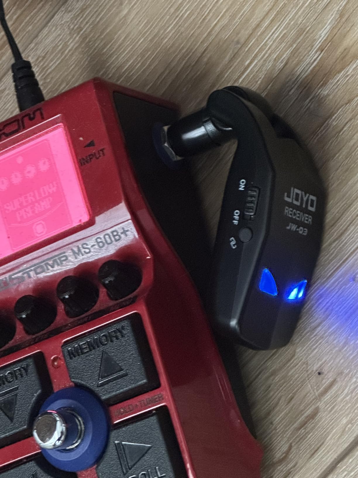 JOYO 2.4GHz Wireless Guitar System Rechargeable Transmitter and Receiver 4 Selectable Channels, 5ms Low Latency, 65ft Range, Up to 8 Hour Battery for Electric Guitar, Bass & Acoustic (JW-03) customer photo 1