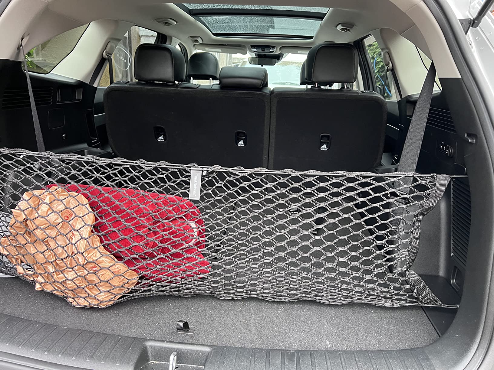 Envelope Style Trunk Mesh Cargo Net for KIA Sorento S LX EX SX 2021-2026 - Car Accessories - Premium Trunk Organizers and Storage - Cargo Net for SUV - Vehicle Carrier Organizer for KIA Sorento PHEV customer photo 1