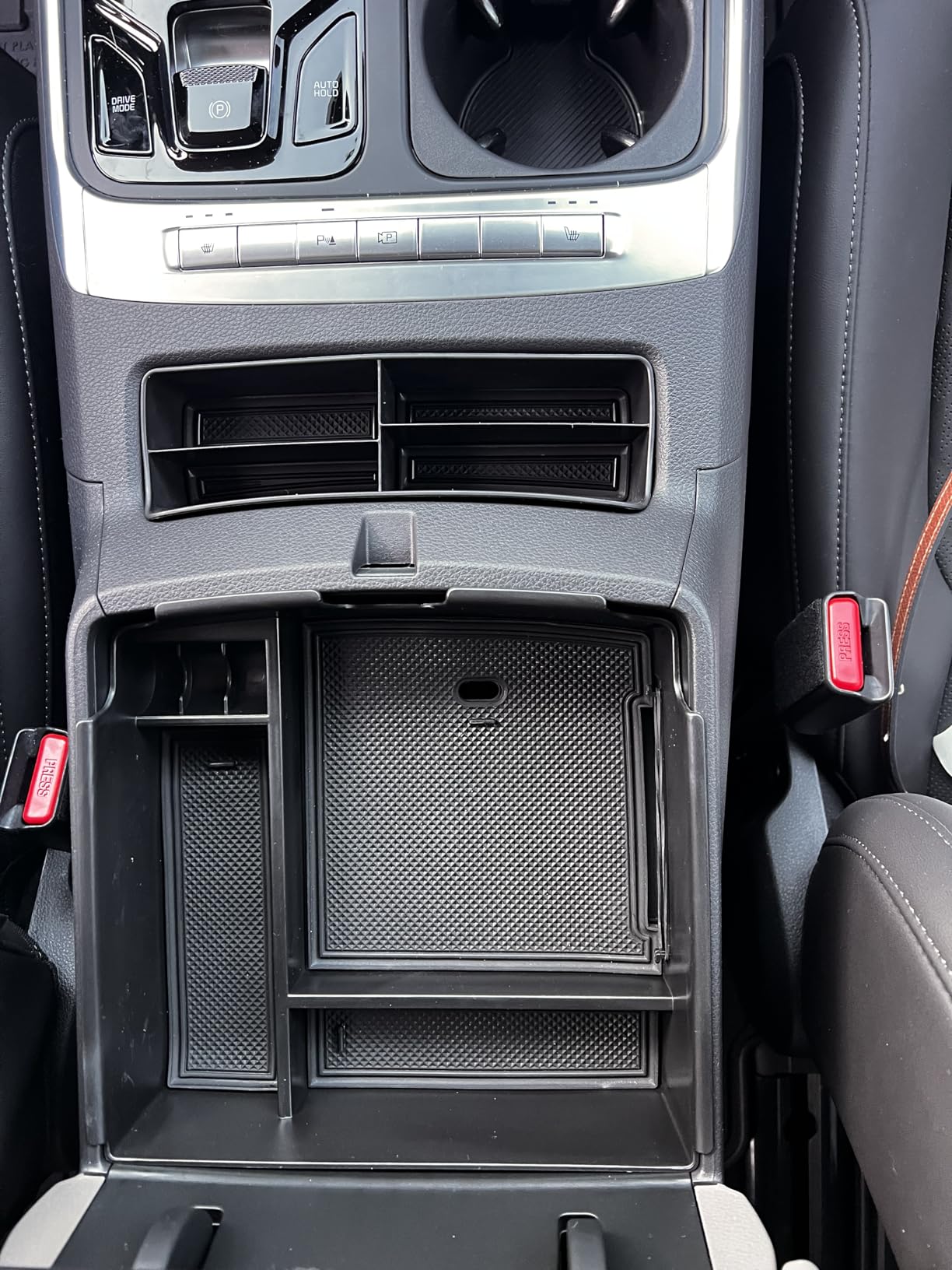 Autorder Center Console Organizer for 2019-2024 Kia Forte Accessories Armrest Storage Box Secondary Insert Tray with 2 Color Mats customer photo 2