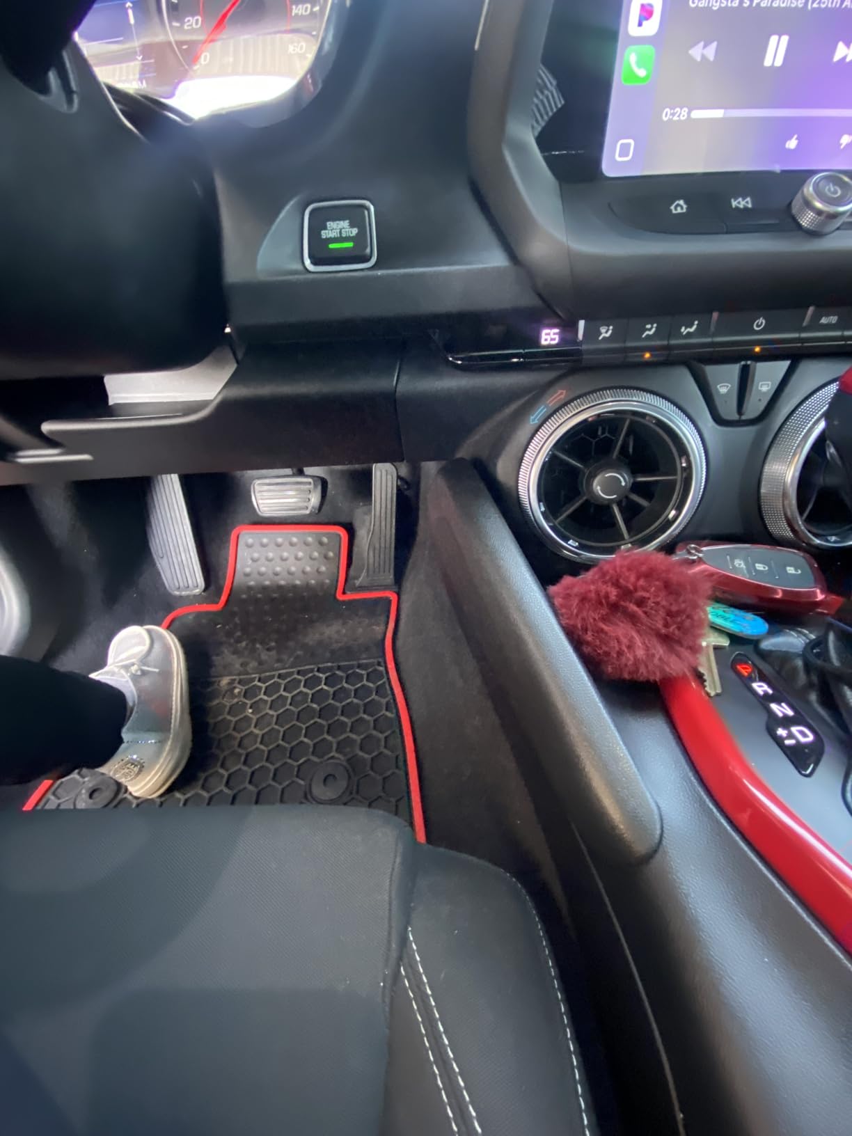 Car Floor Mats Custom Fit for Corvette C7 2014-2019 Black Rubber Auto Liner Mats All Weather Protection Heavy Duty Odorless customer photo 1