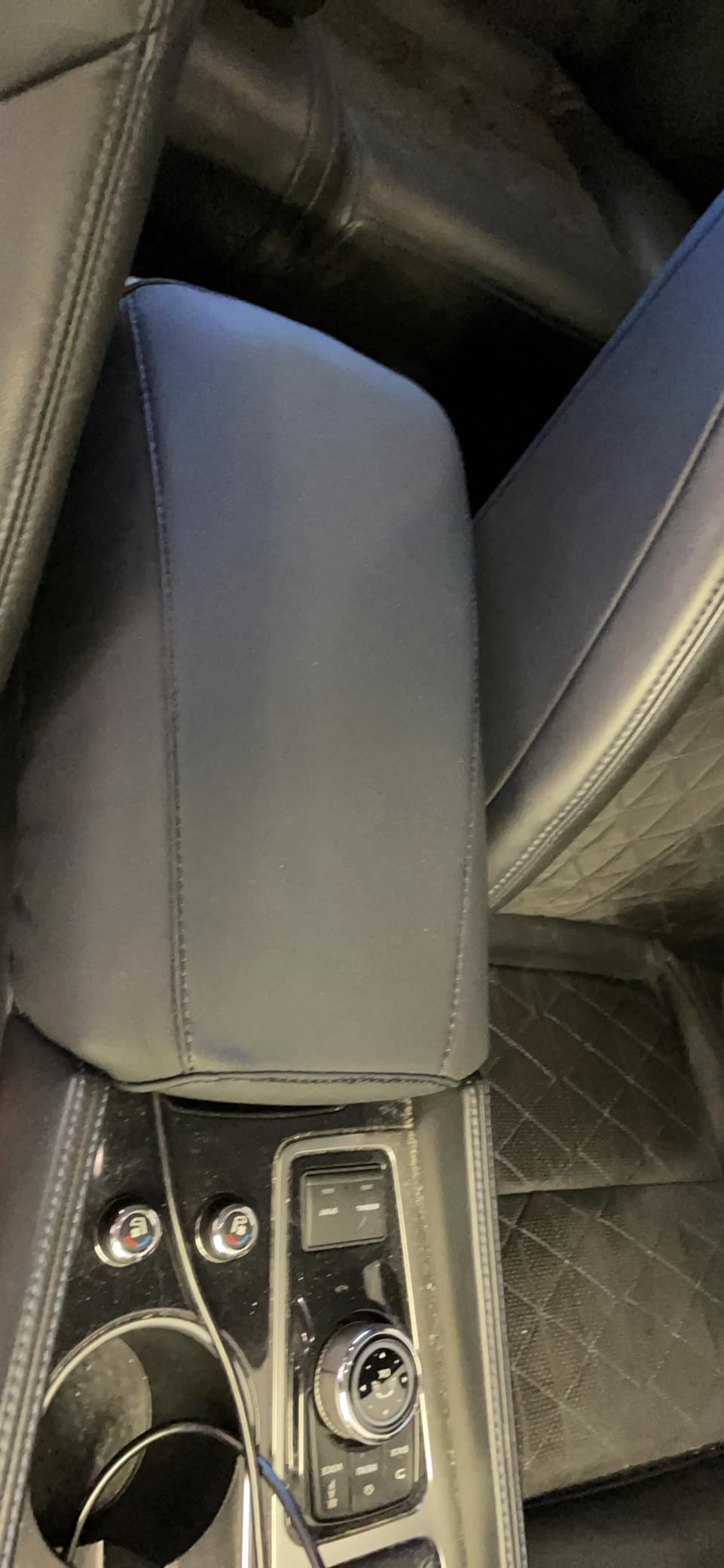 AOMSAZTO Black Armrest Covers for 2016-2023 Nissan Maxima Leather Console for Maxima customer photo 1