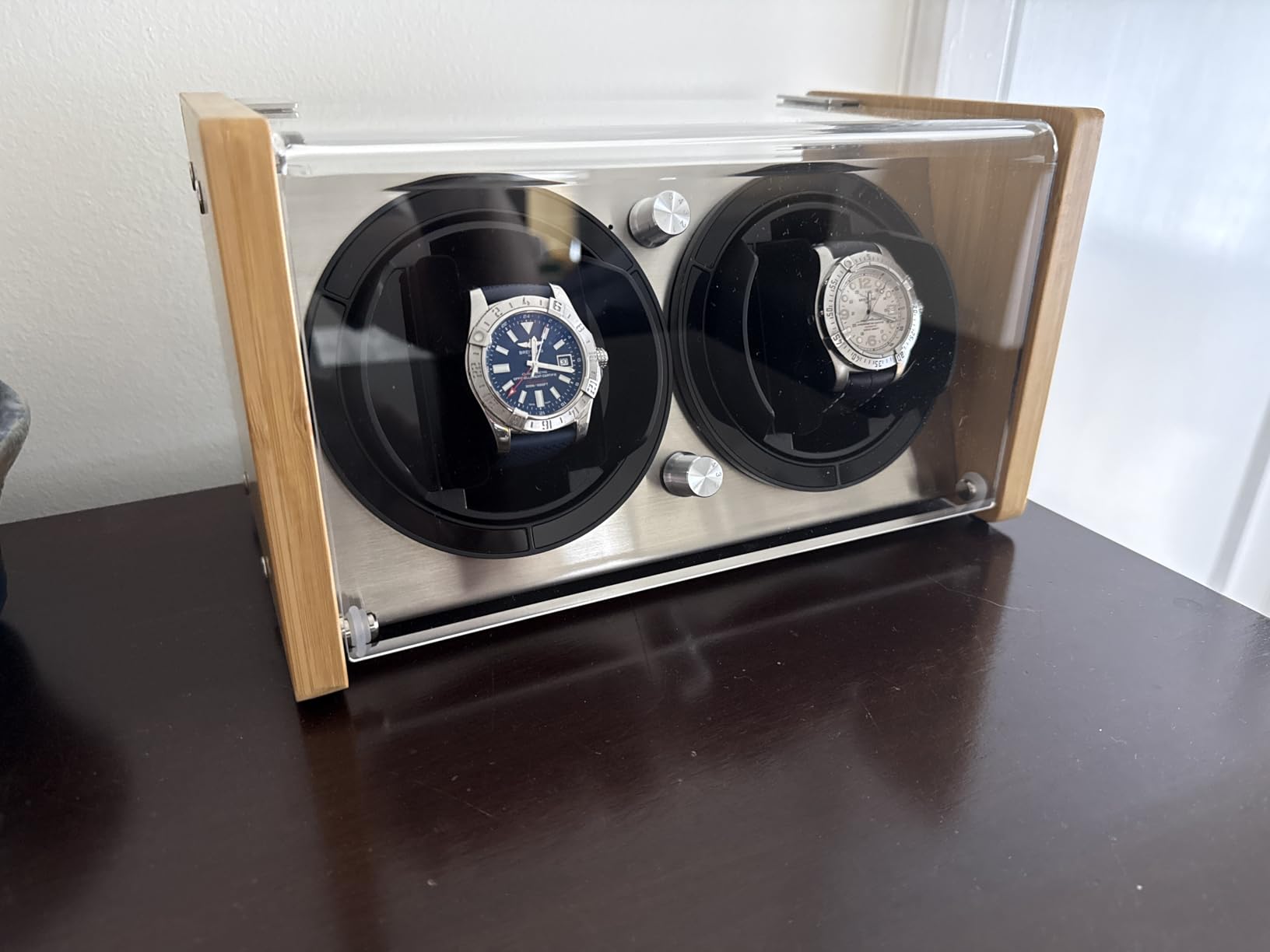 Bamboo Single/Dual Watch Winder for Automatic Watches customer photo 1