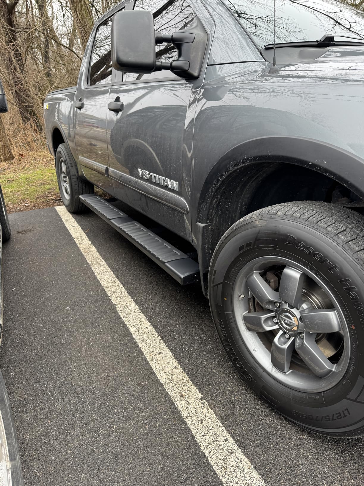 YITAMOTOR 6 Inches Running Boards Compatible with 2004-2024 Nissan Titan Crew Cab & 2016-2024 Titan XD Crew Cab Aluminum Black Side Steps Nerf Bars customer photo 1