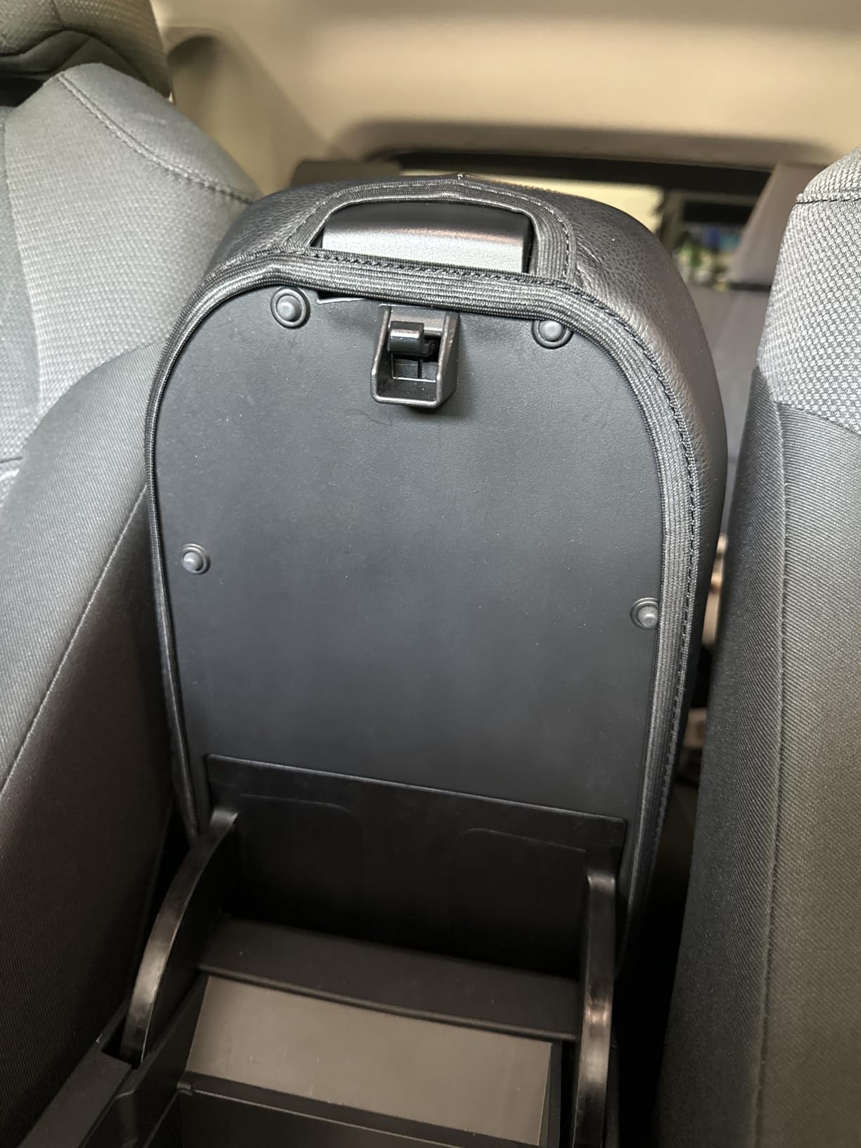 INTGET Center Console Armrest Cover for 2025 Toyota RAV4 Accessories 2024 2023 2022 2021 2020 2019 Leather Middle Console Lid Cover Pad Protector Elbow Arm Rest Covering Car (Black) customer photo 1