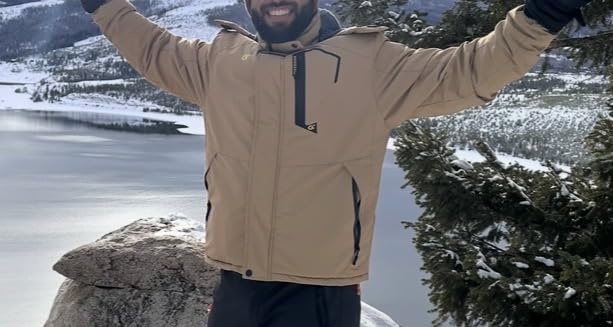 QPNGRP Mens Waterproof Ski Snowboard Jacket Winter Windproof Snow Coat customer photo 1