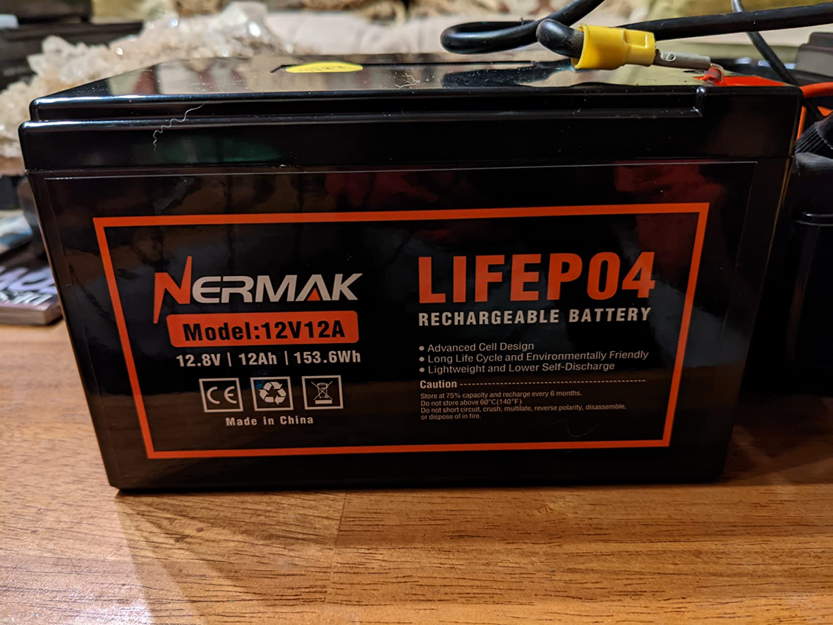 NERMAK 2 Pack 12V 12Ah LiFePO4 Deep Cycle Battery, 2000+ Cycles Lithium Iron Phosphate Rechargeable Battery with Built-in 12A BMS customer photo 2