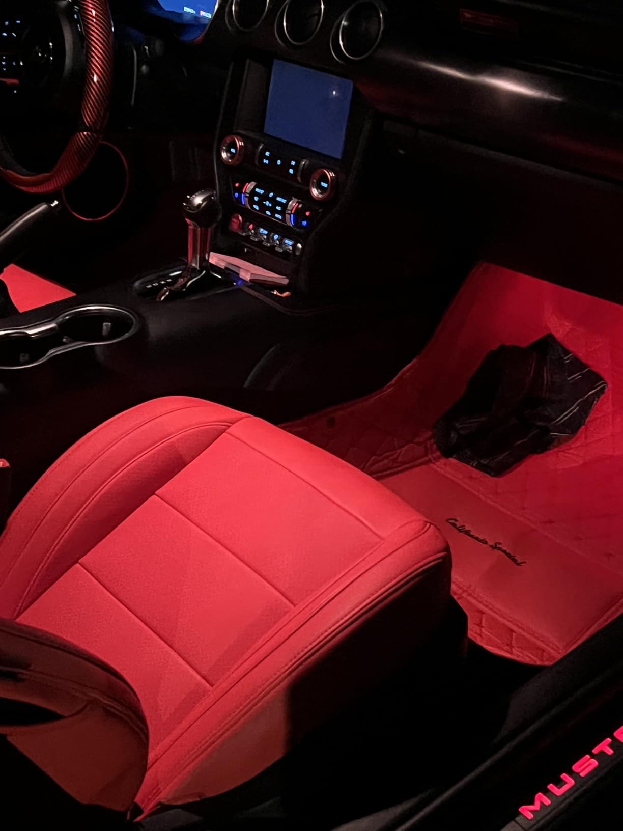 GIANT PANDA Customized Full Set Car Seat Covers Fit Ford Mustang Coupe Hardtop 2015-2026, Black customer photo 2