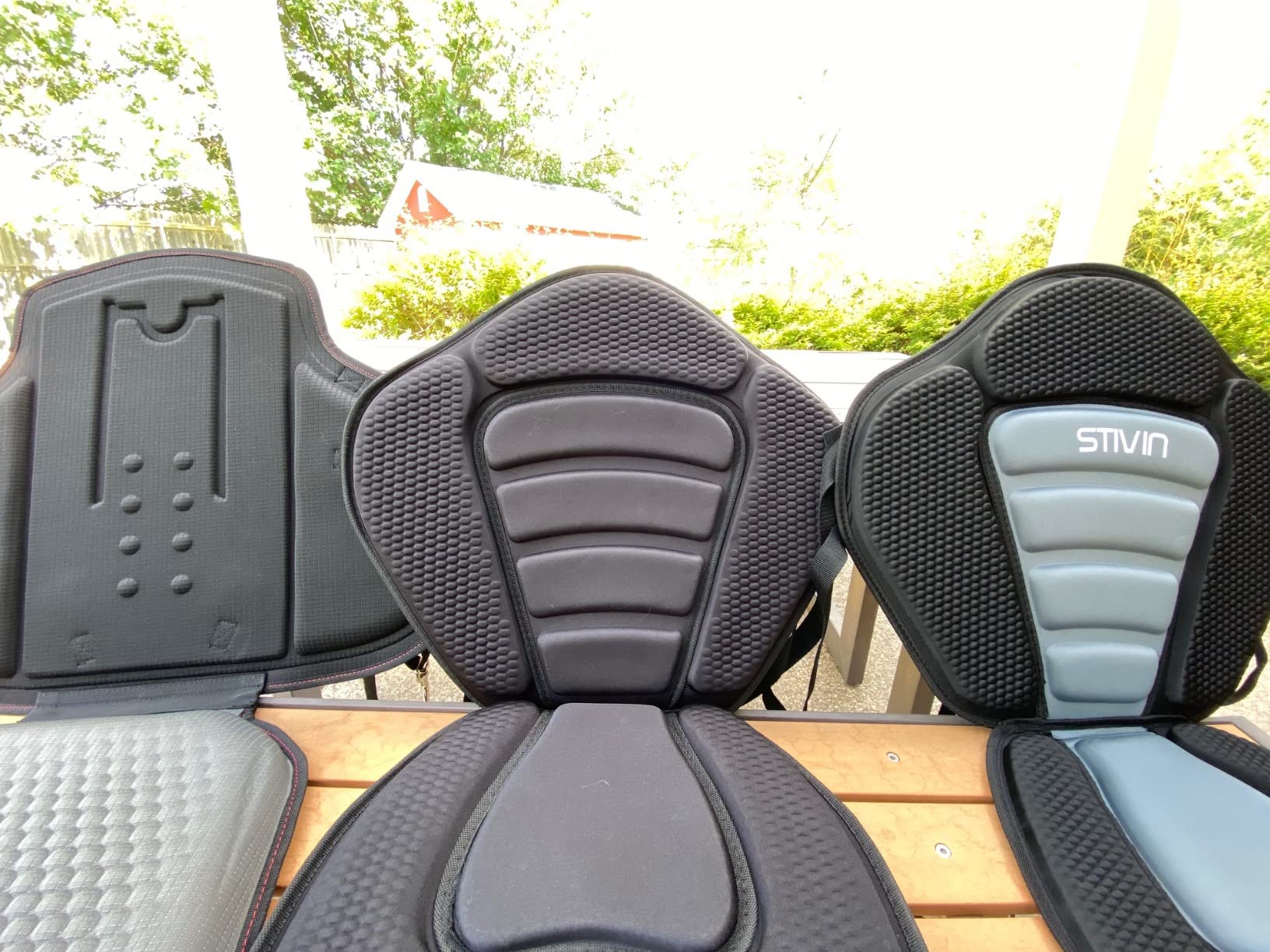 HLOGREE Kayak Seats - 1/2 Pck, Thicken Padded Seat Cushion with Back Support, Canoe & Ocean Sup Compatible customer photo 2