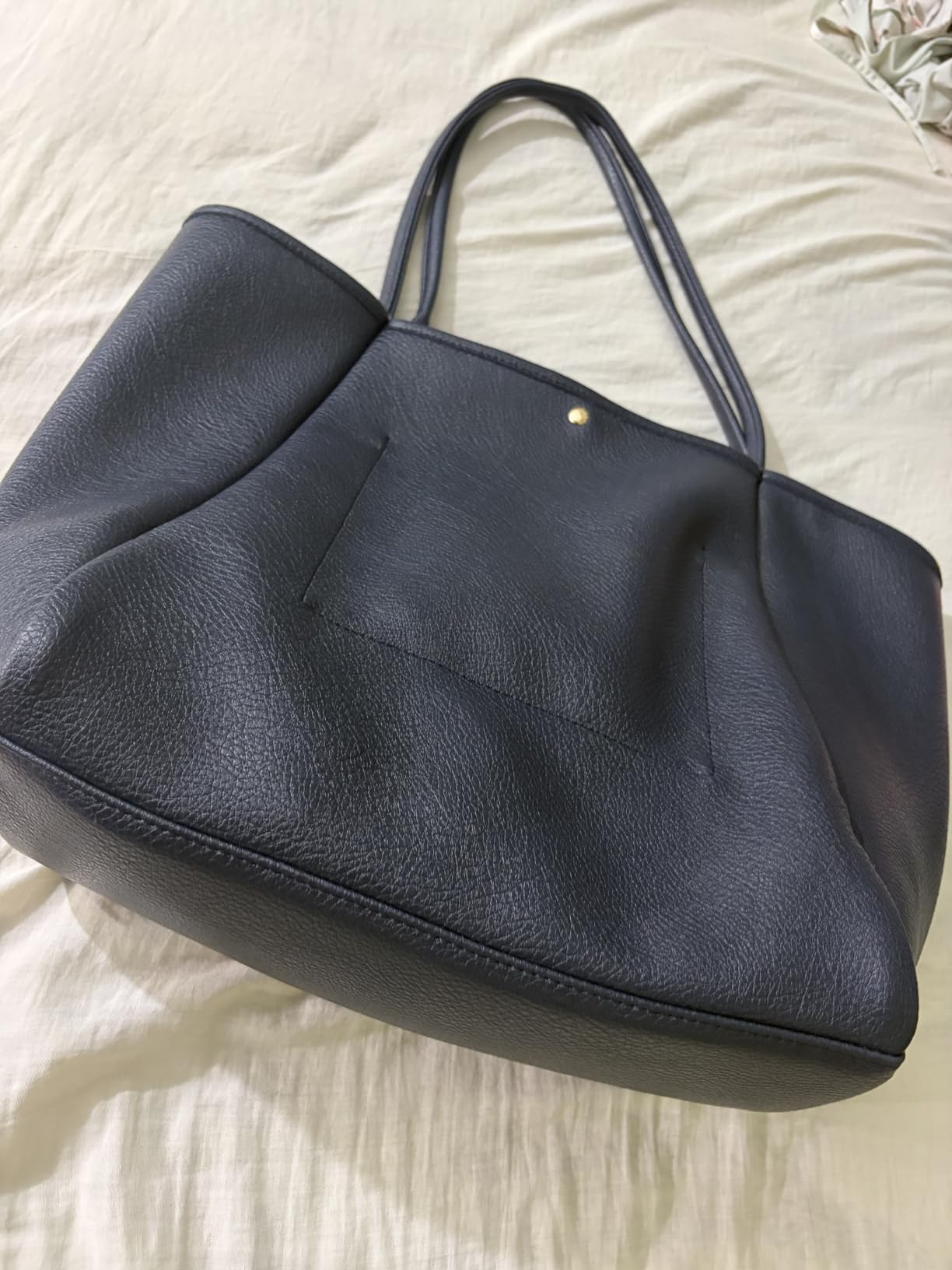 Oversize Pu Leather Tote Women Weekender Bag Shopper Handbag Travel Purse customer photo 1