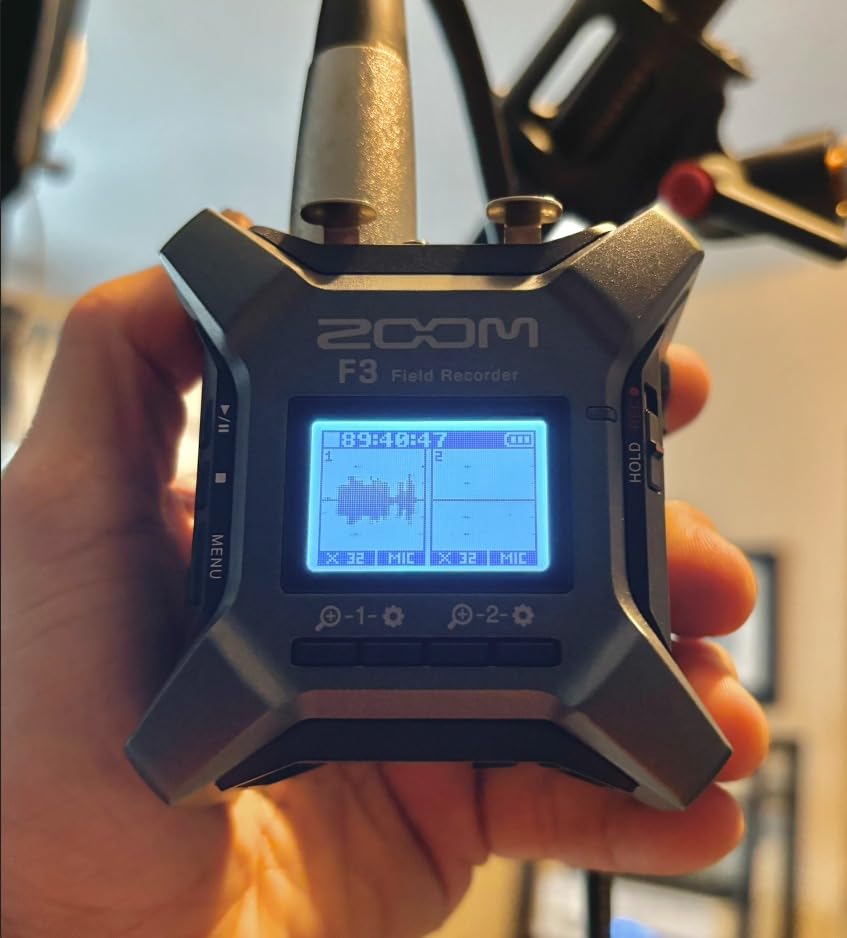 Zoom F3 Professional Field Recorder for Filmmakers & Musicians | Clip-Free Audio with 32-Bit Float, Dual A/D Converters, 2 Locking XLR/TRS Inputs, Battery Powered, Wireless Control customer photo 2
