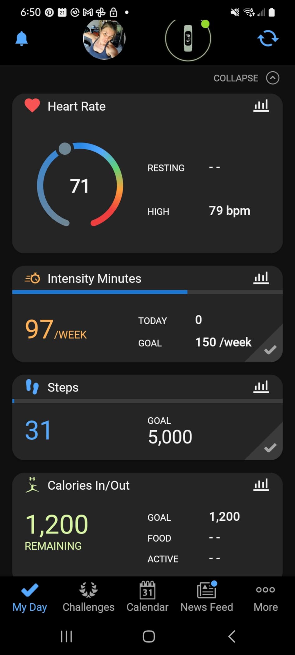 Garmin vívosmart 5, Fitness Tracker, Long-Lasting Battery, Simple Design, Black customer photo 1