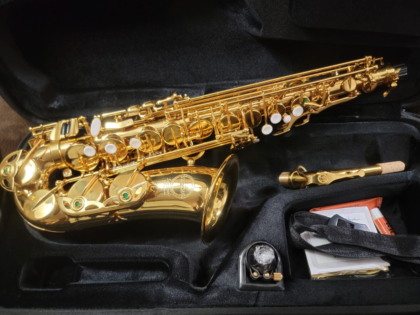 Saxophone Herche Superior Alto Saxophone X3 | Professional Instruments for All Levels | High F# Key | Educator Approved customer photo 1