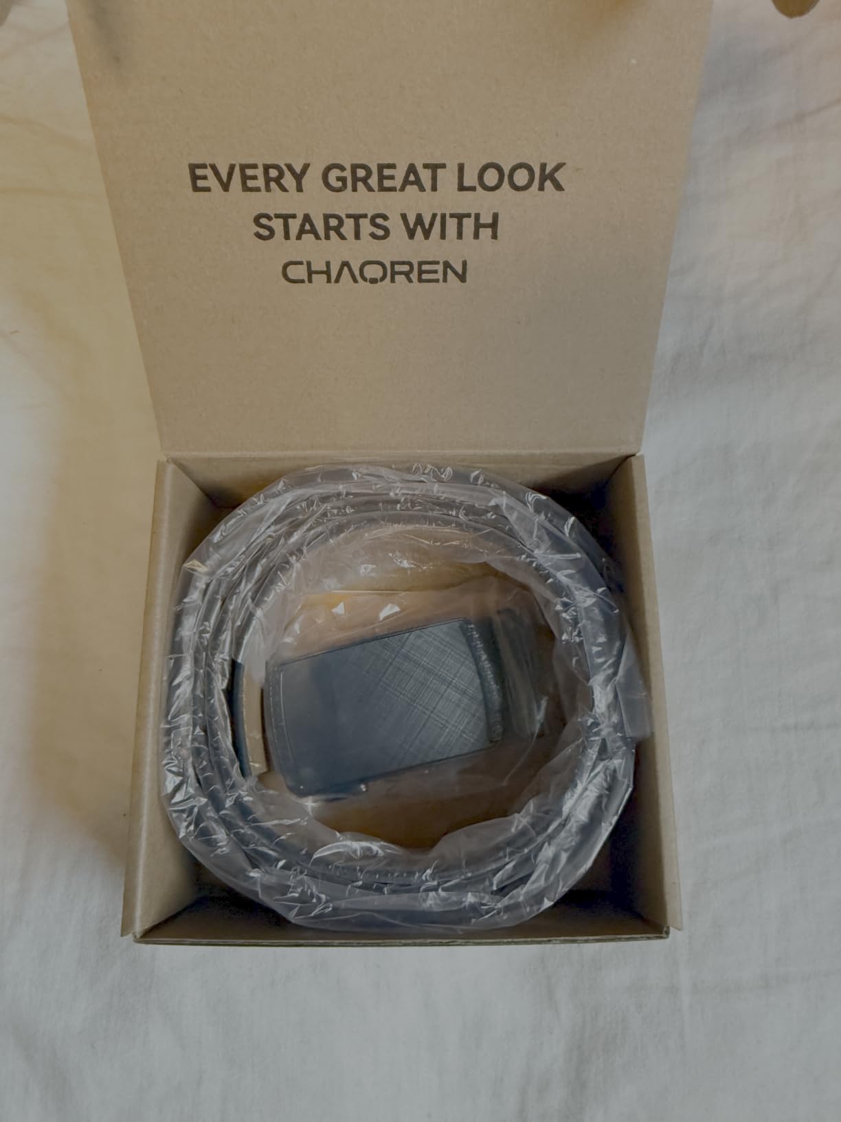 CHAOREN Men's Leather Ratchet Belt - Customizable Fit (35mm) | Smooth Sliding, Precise Micro‑Adjust, Trim to Fit, Dress & Casual Wear, Gift Box customer photo 1