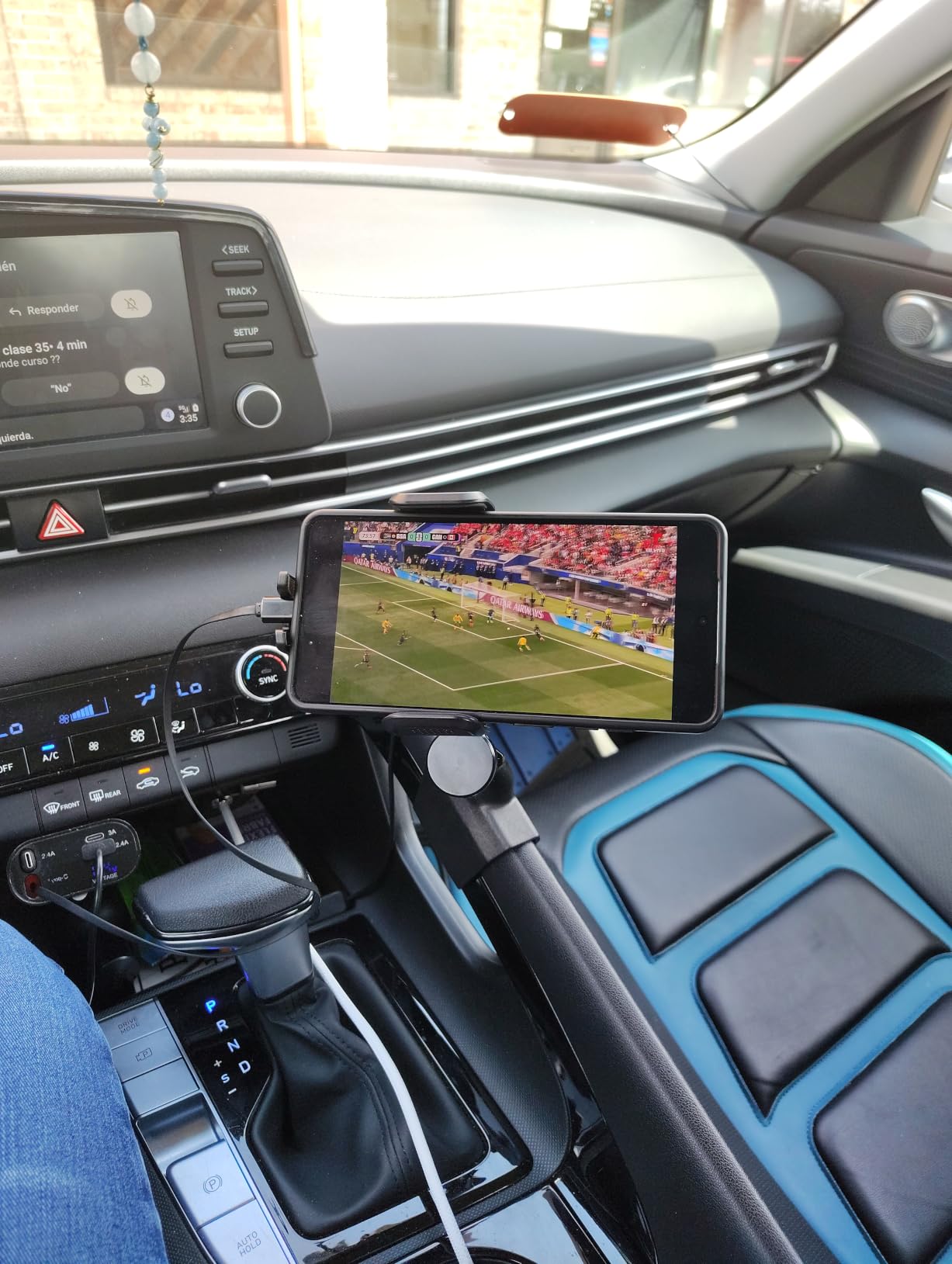 FICS Car Phone Holder for Hyundai Elantra 2021-2025, Custom-Fit Mount for Seamless Display Integration, Interior Accessories for Navigation Use, Stable Driving View customer photo 1