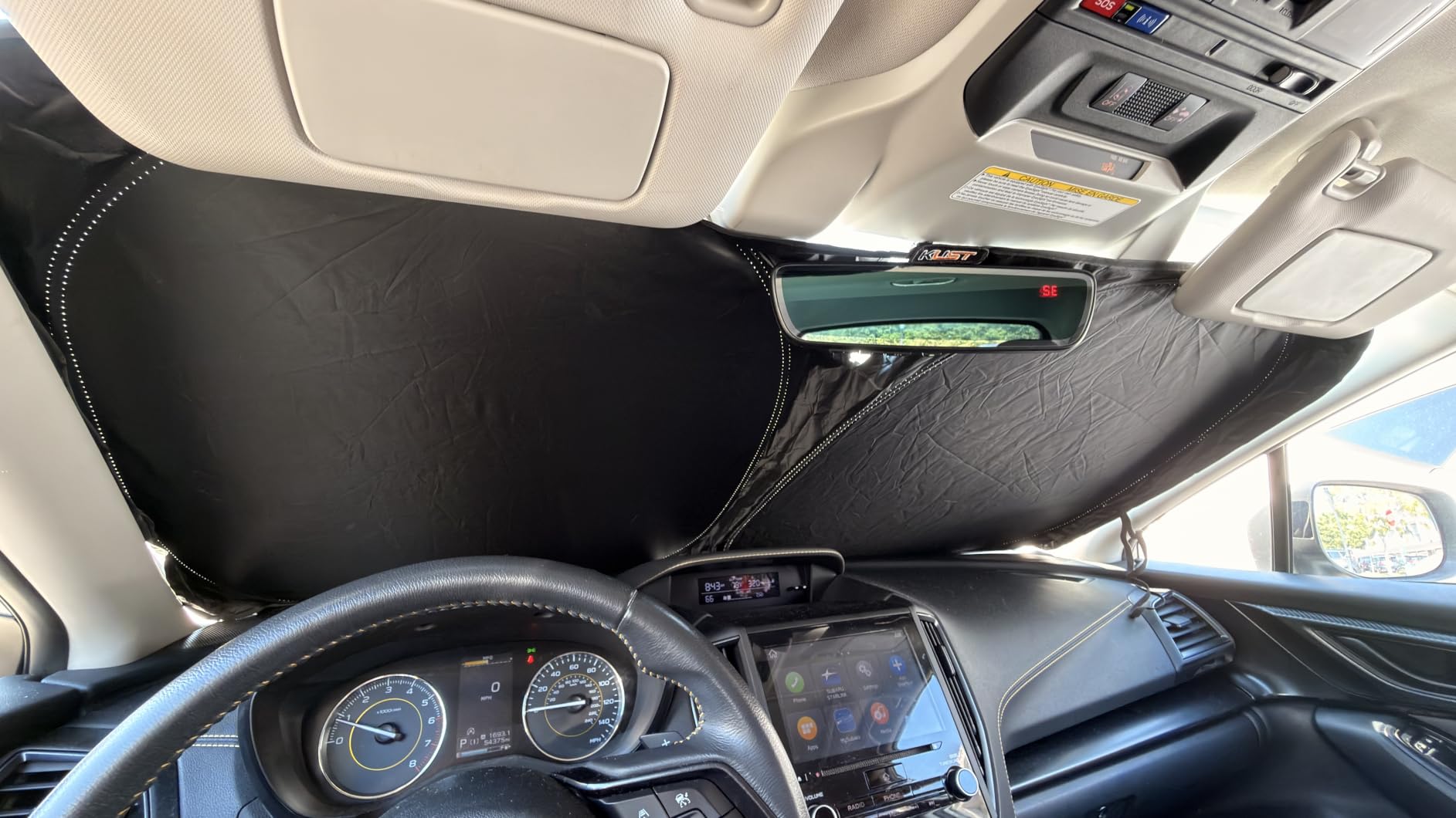 KUST Windshield Sun Shade for 2022-2025 2026 Jeep Wagoneer Accessories (NOT for Grand Wagoneer), Custom Fit Car Front Window Sunshade Sun Visor Protector Foldable Blocks UV Rays Keep Cooler customer photo 1