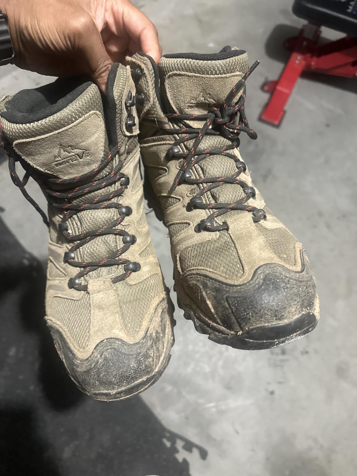 NORTIV 8 Men's Ankle High Waterproof Hiking Boots | Outdoor Lightweight Hiking Boots for Camping, Trekking and Mountaineering Armadillo customer photo 1