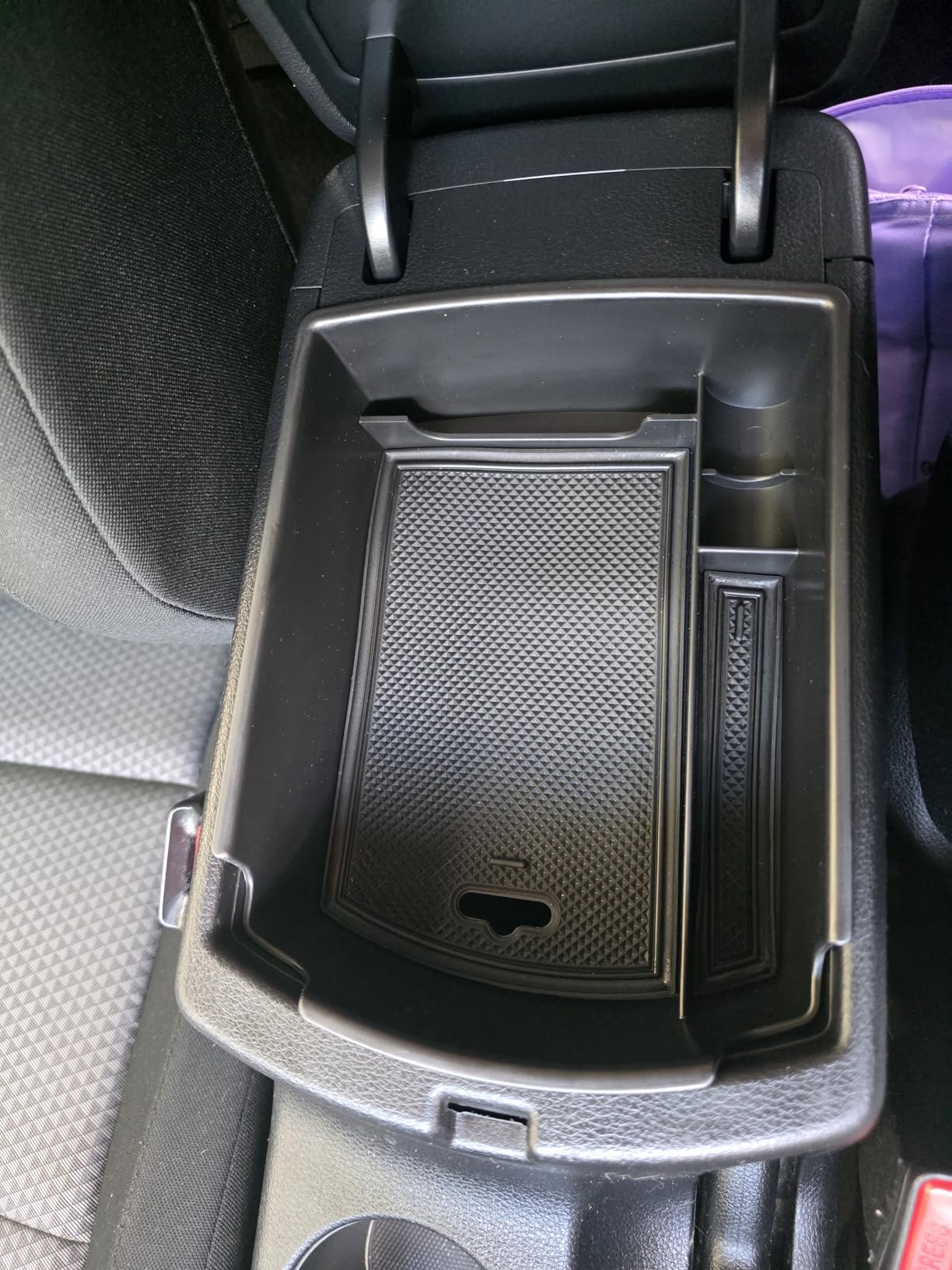 EDBETOS Center Console Organizer Tray Compatible with KIA Soul 2020-2025 Accessories, Interior Secondary Armrest Storage Box ABS Insert Tray, Black Trim customer photo 1