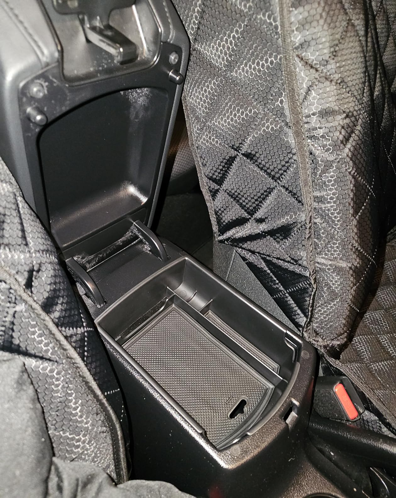 EDBETOS Center Console Organizer Tray Compatible with KIA Soul 2020-2025 Accessories, Interior Secondary Armrest Storage Box ABS Insert Tray, Black Trim customer photo 2