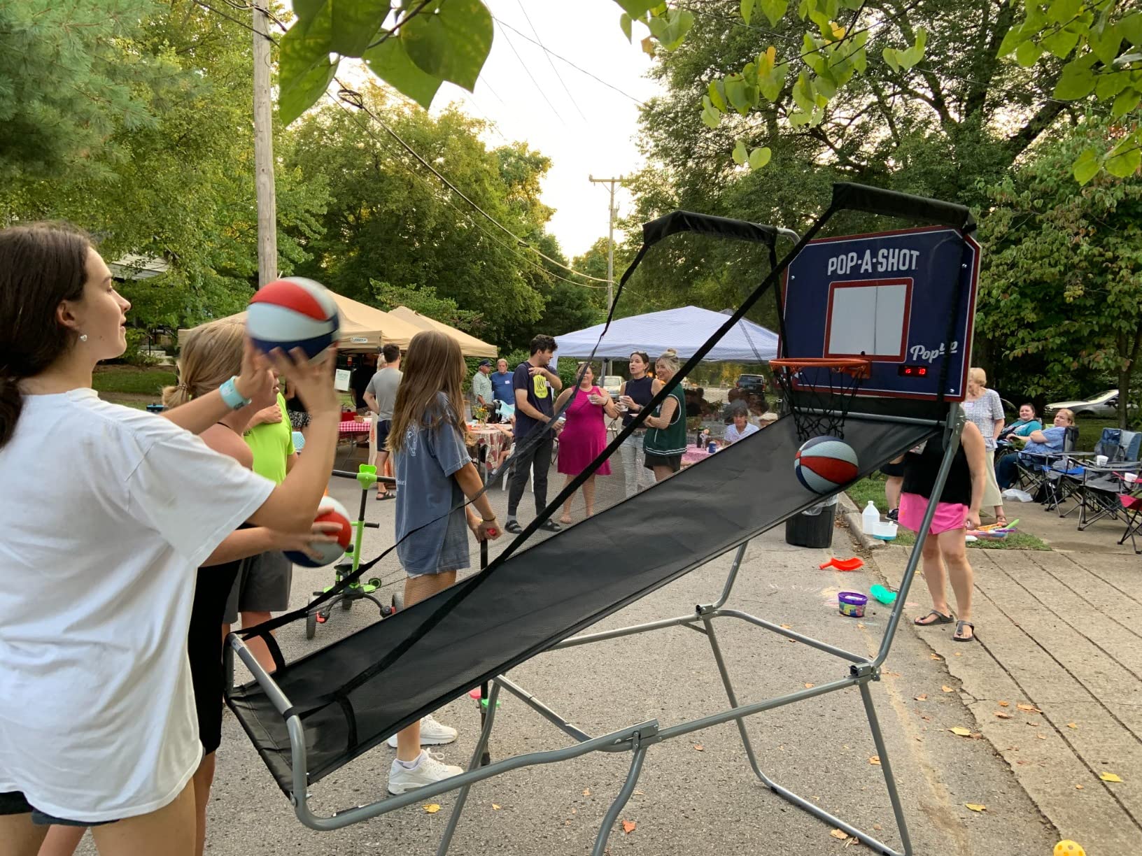 Pop-A-Shot - Pop-Up Portable Electronic Arcade Basketball Game | Foldable | Portable 37 lb Arcade Basketball Game with 29