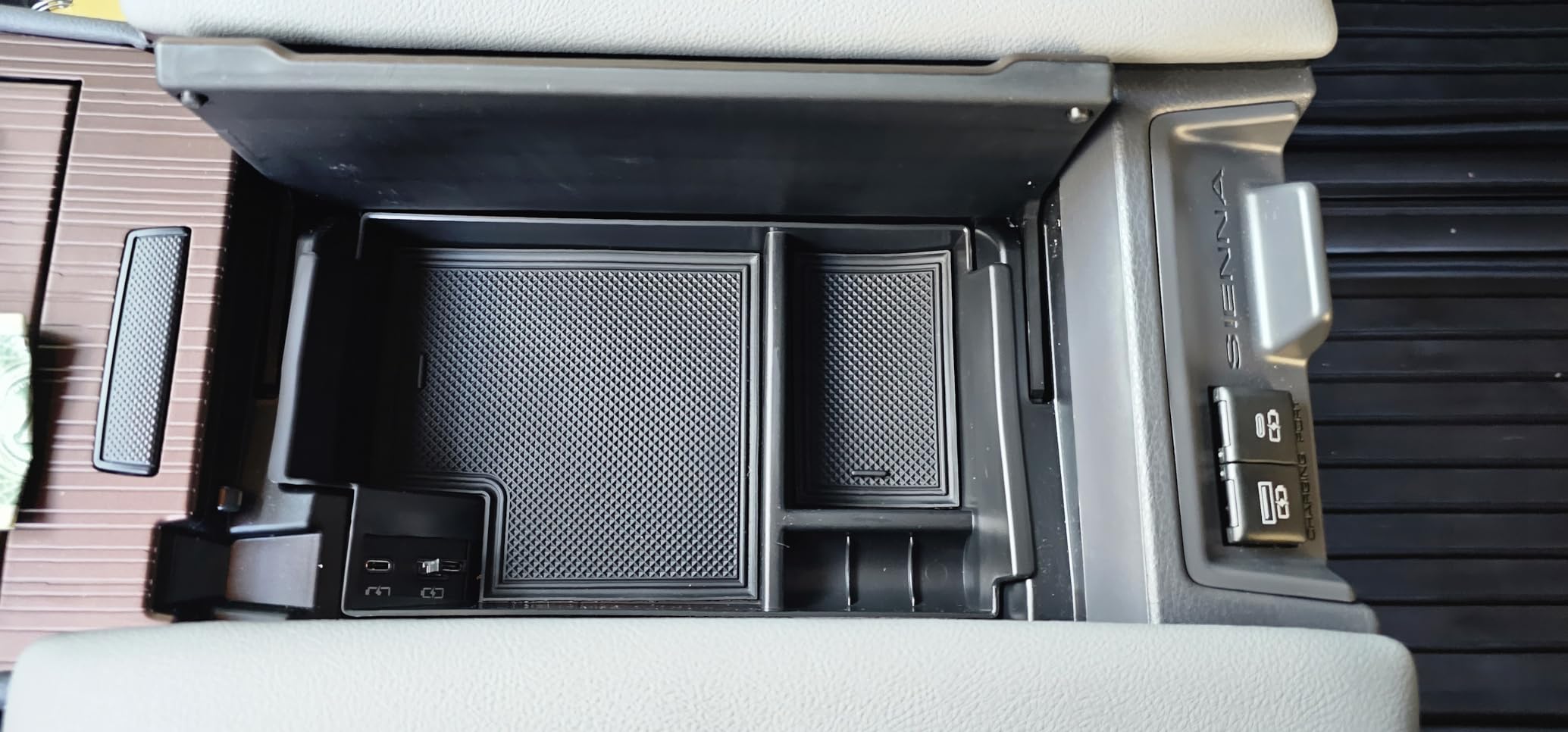 TOPINSTALL Console Organizer Compatible with 2021-2026 Toyota Sienna, Armrest Box Secondary Storage Center Console Tray Coin Container ABS Plastic customer photo 2