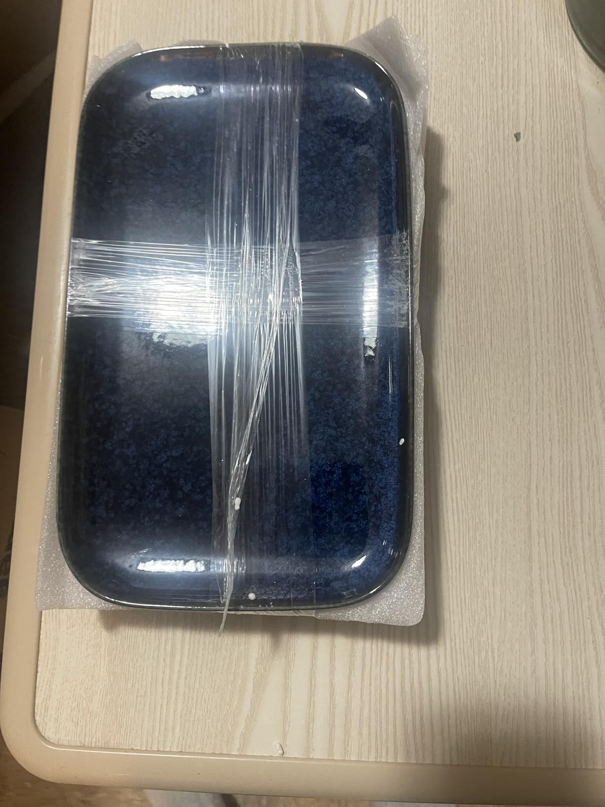 vancasso Stern Serving Platters Set of 3, 15/13/11 Inches Rectangular Serving Plates, Blue Serving Trays for Entertaining, Party customer photo 2