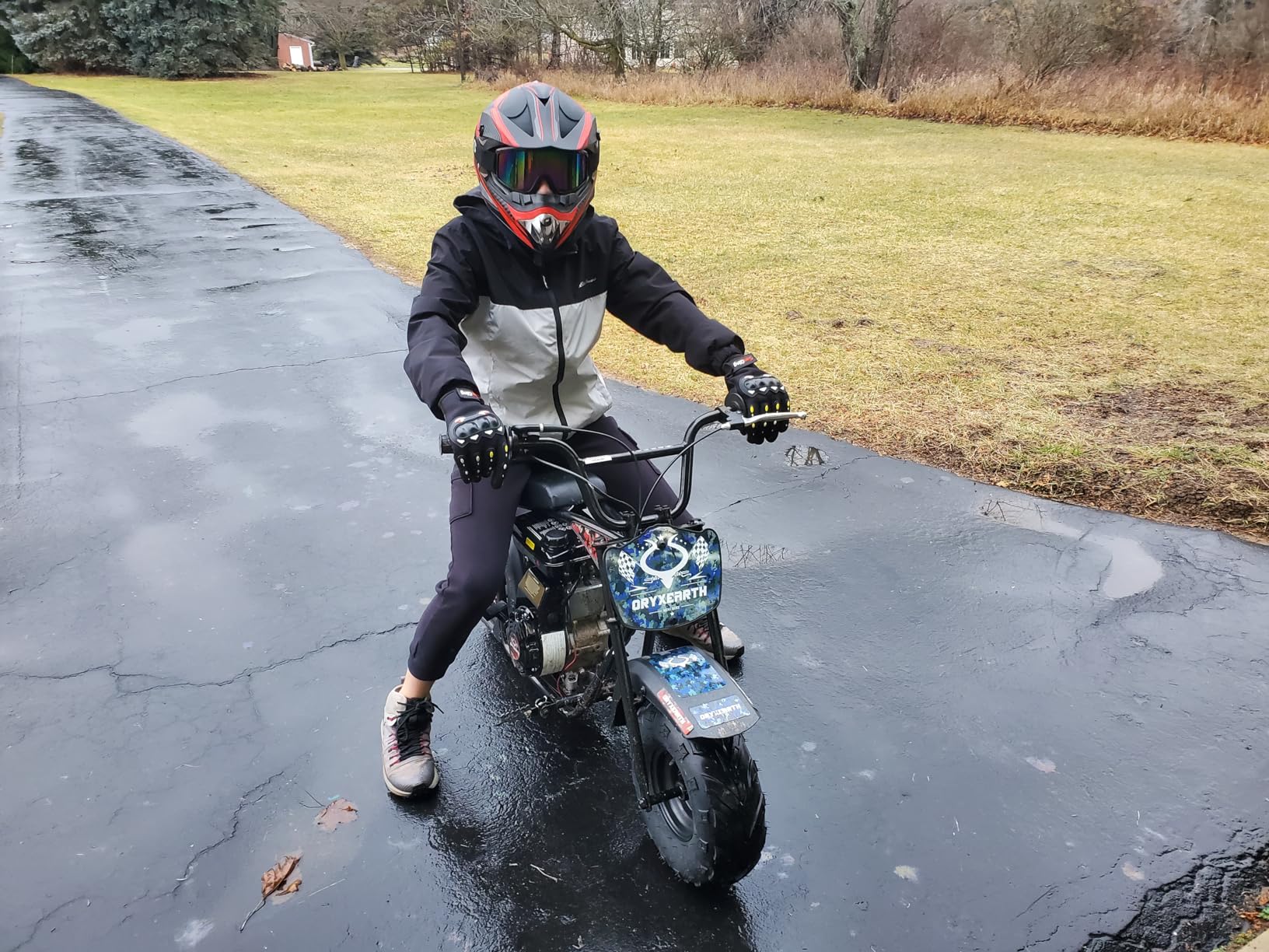 Mini Dirt Pit Bike BRM100, 105CC 4-Stroke Gas Powered 3.5HP for Off Road & Trail Bike, Up to 28 Mph, Automatic Transmission and Pull to Start, Weight Support Up to 185LBS for Teens/Adults customer photo 2