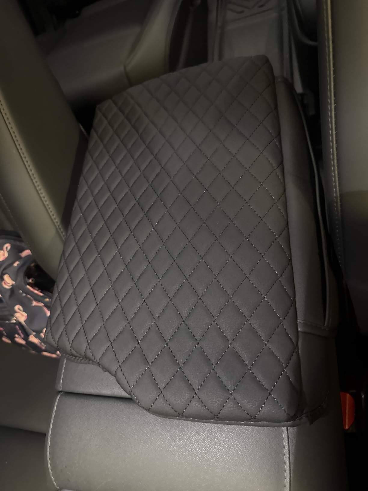 Shademax Custom for Center Console Cover Kia Sportage 2023 2024 2025 2026 Armrest Cover Center Console Cushion Pad PU Leather Armrest Seat Box Cover Protector Sportage Accessories Anti-Scratch Black customer photo 1
