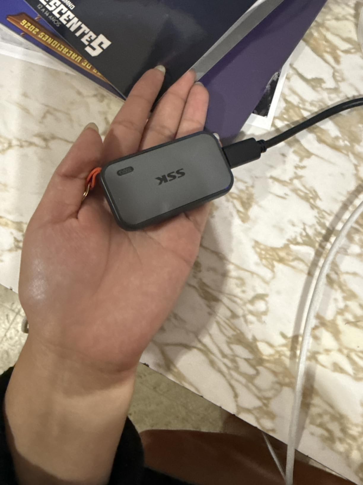 SSK Portable SSD 250GB External Solid State Drives, up to 1050MB/s USB C SSD External Hard Drive USB 3.2 Gen2 for iPhone 15/16/17Pro, Windows, Mac, Android Phones and Tablets customer photo 1