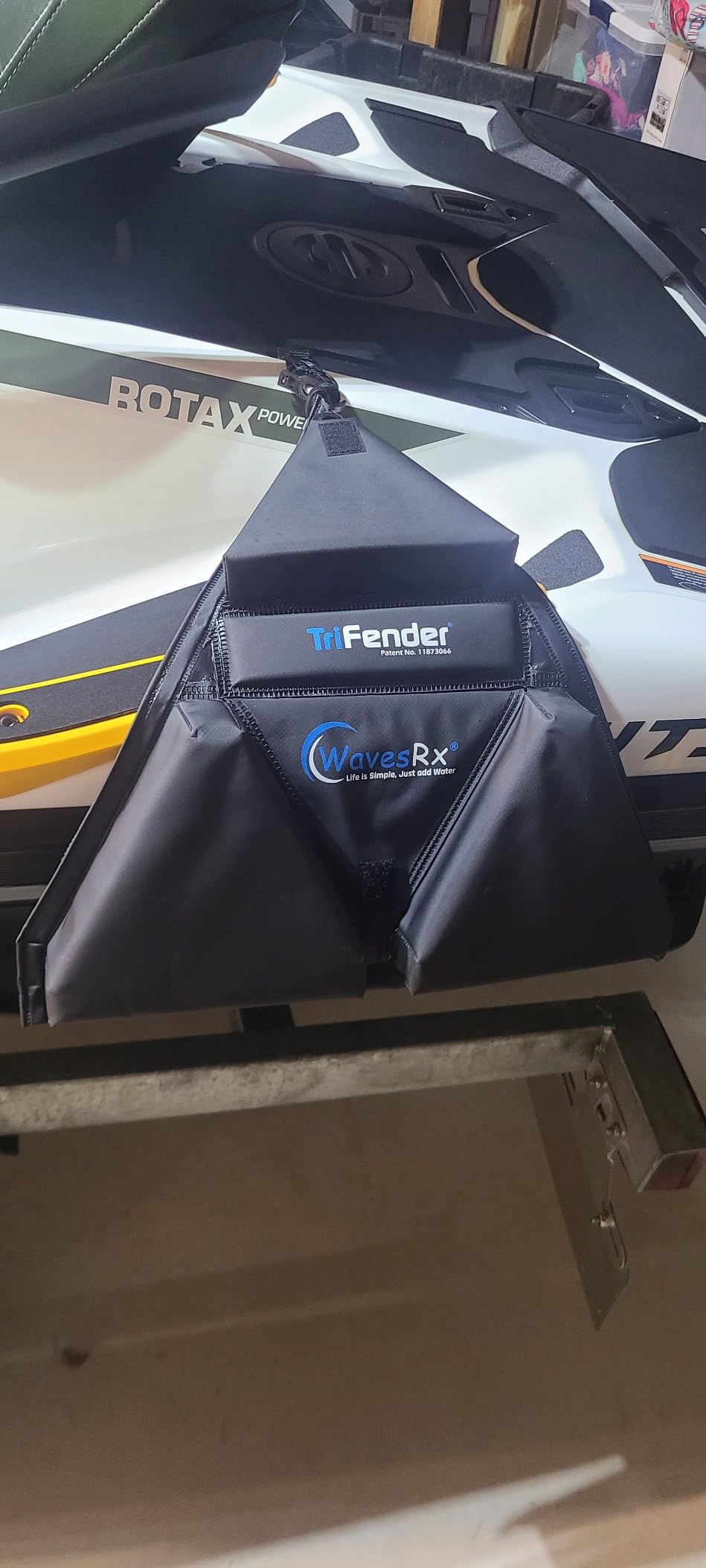 WAVESRX PWC Fender Bumper & Soft Loop Cleats for Safe and Convenient Jet Ski Docking - Patented TriFender Protects Jetski from Dock Rash & Scratches Folding Design with Adjustable Bungee customer photo 1