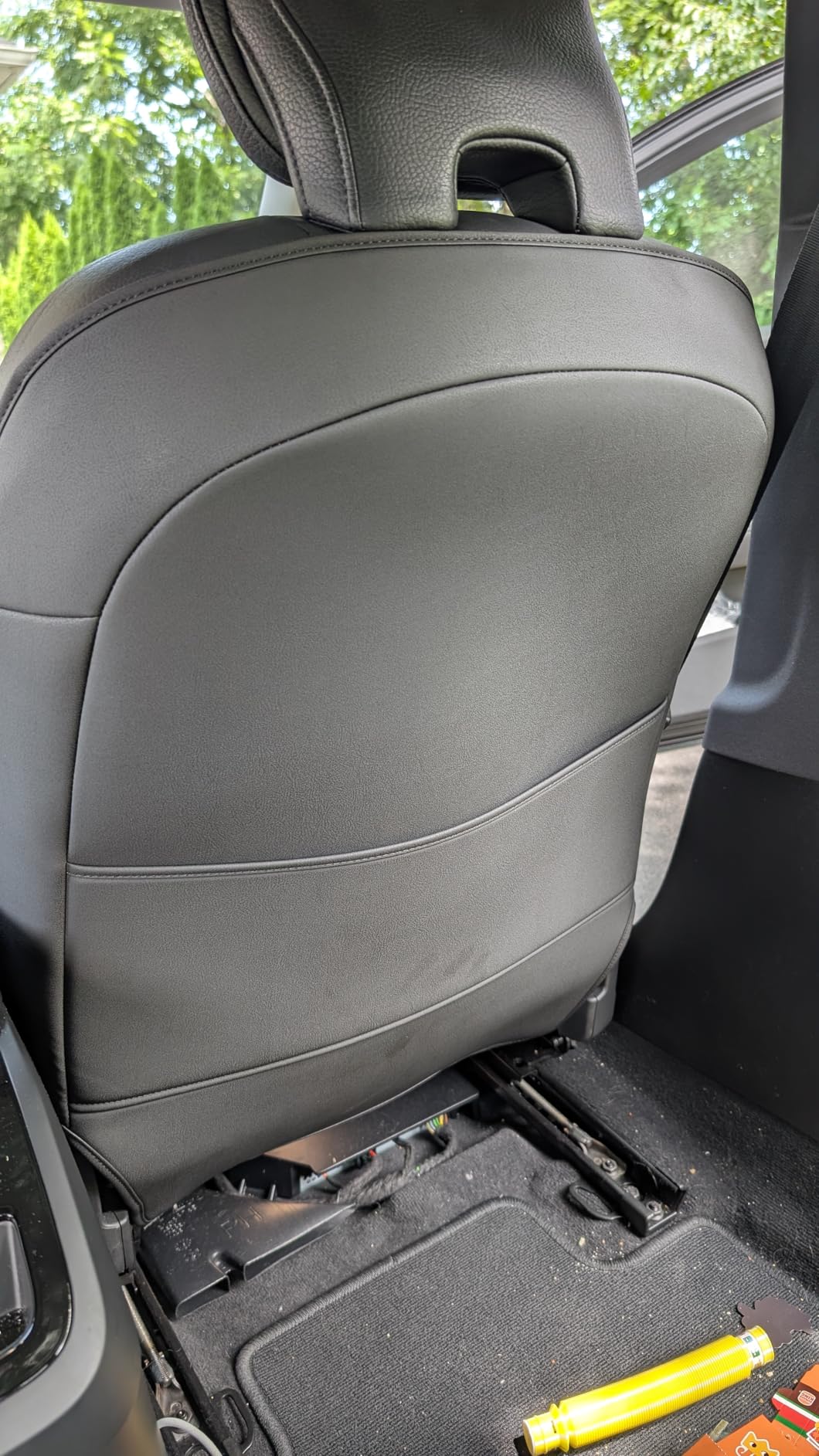TAIKOO Seat Back Protectors Compatible with Volvo XC90 XC60 S90 S60 V90 V60, Back Seat Cover for Kids Reduce Damage to Seats Caused by Footwear Black Set of 2 customer photo 1