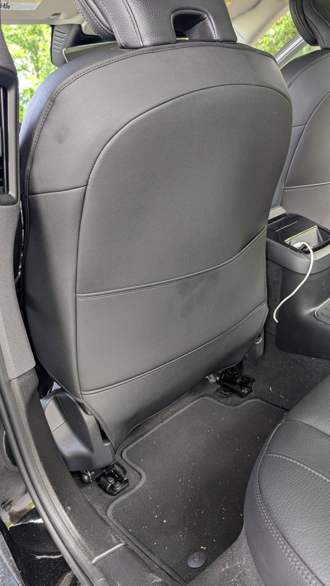 TAIKOO Seat Back Protectors Compatible with Volvo XC90 XC60 S90 S60 V90 V60, Back Seat Cover for Kids Reduce Damage to Seats Caused by Footwear Black Set of 2 customer photo 2