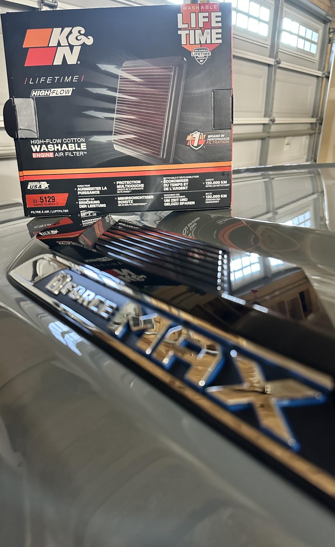 K&N High-Flow Original Lifetime Engine Air Filter: Increase Power: Premium, Washable: Compatible with 2022-2026 TOYOTA: Sequoia, Tundra, 33-5129 customer photo 2