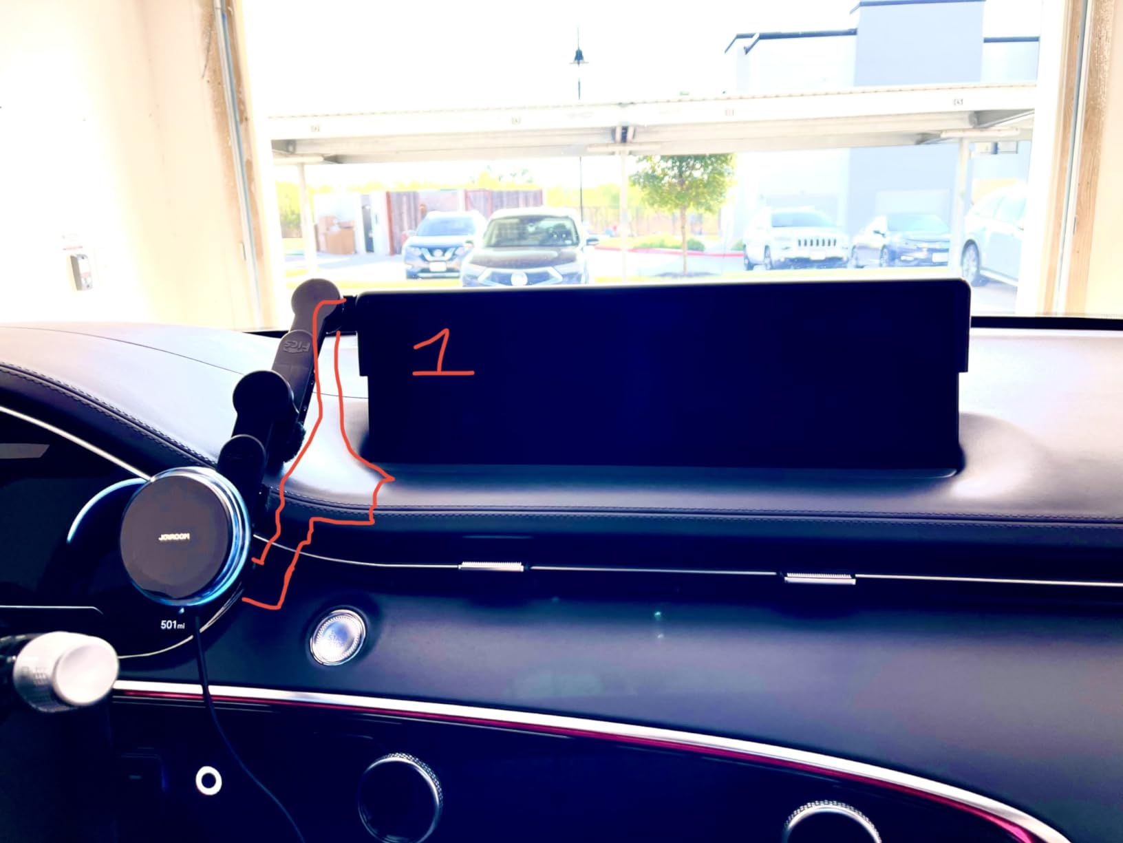 FICS Car Phone Holder for Genesis GV70, G80 - Custom-Fit Mount for Seamless Display Integration, Interior Accessories for Navigation Use, Stable Driving View customer photo 2