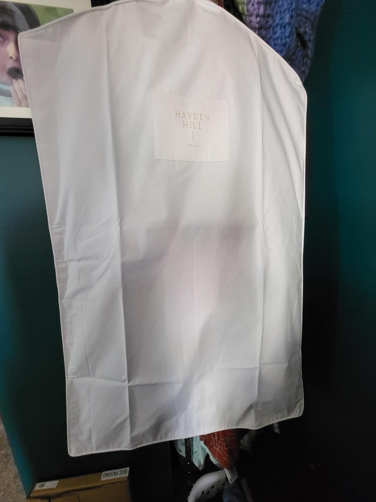 Luxury Organic Cotton Garment Bag for Hanging Clothes Short 40