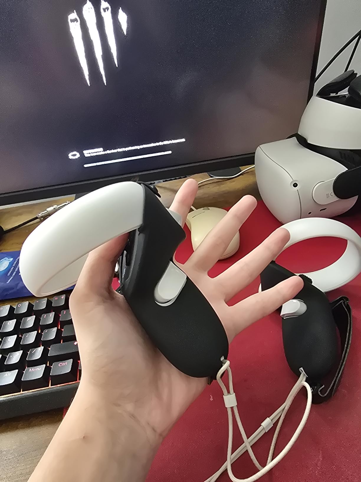 AMZDM Controller Grip for Oculus Quest 2 Accessories Grips Cover for VR Touch Controllers customer photo 2
