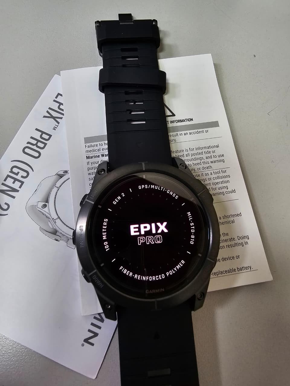 Garmin epix Pro (Gen 2) Sapphire Edition, 51mm, High Performance Smartwatch, Advanced Training Technology, Built-in Flashlight, Black customer photo 2