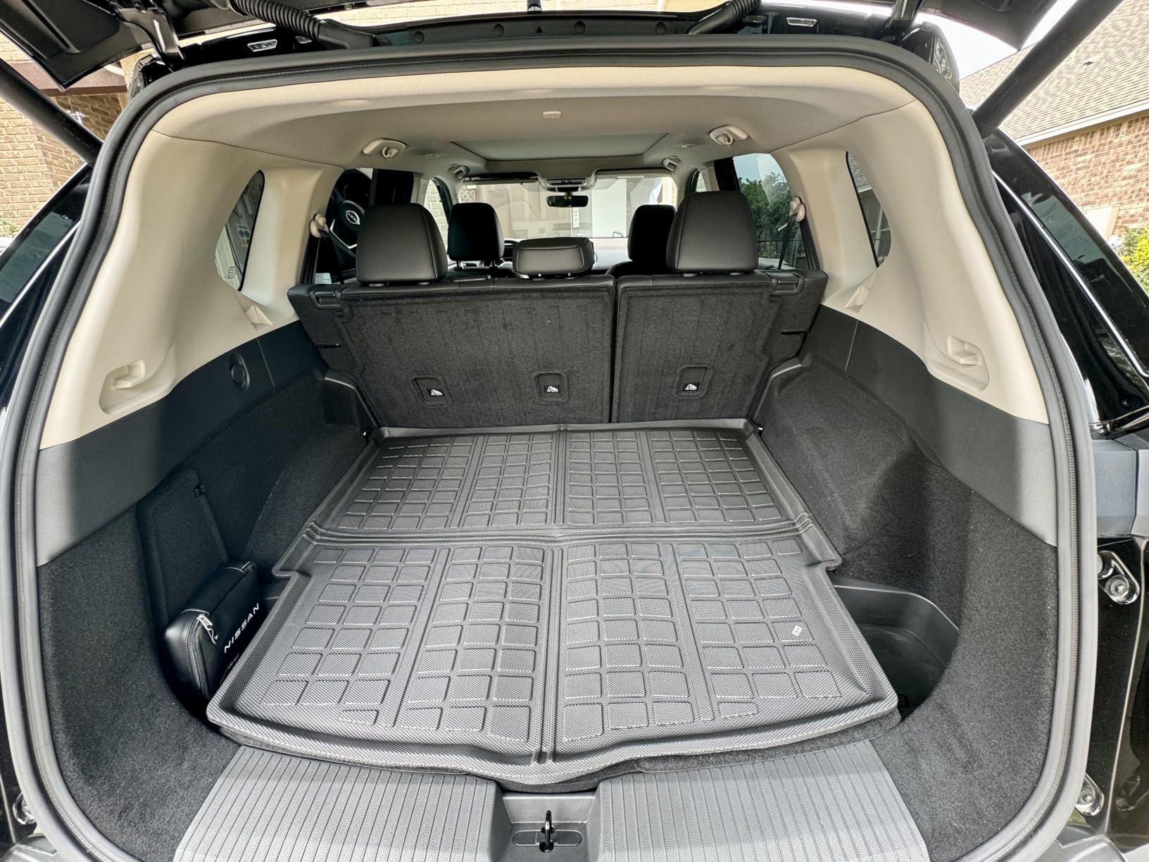 powoq Cargo Mat Compatible with 2021-2026 Nissan Rogue Trunk Mat Cargo Liner TPE Trunk Liner Replacement for 2021 2022 2023 2024 2025 2026 Nissan Rogue Accessories(No Sport Model) customer photo 1