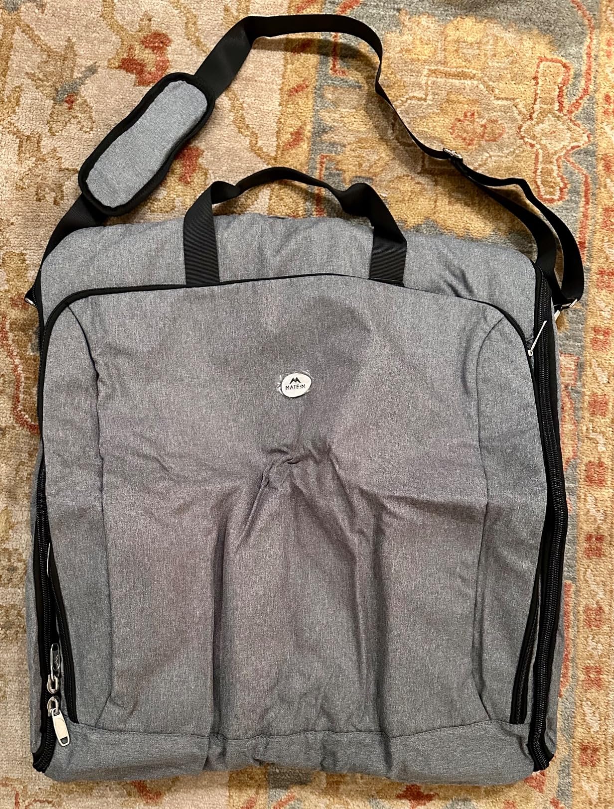 MATEIN Garment Bags for Travel, Large Double Layer Suit Bag Up to 6 Suits | Foldable Carry On Garment Luggage, Convertible Business Suitcase, For Hanging Clothes, For Men Women, Shoulder Strap, Black customer photo 1