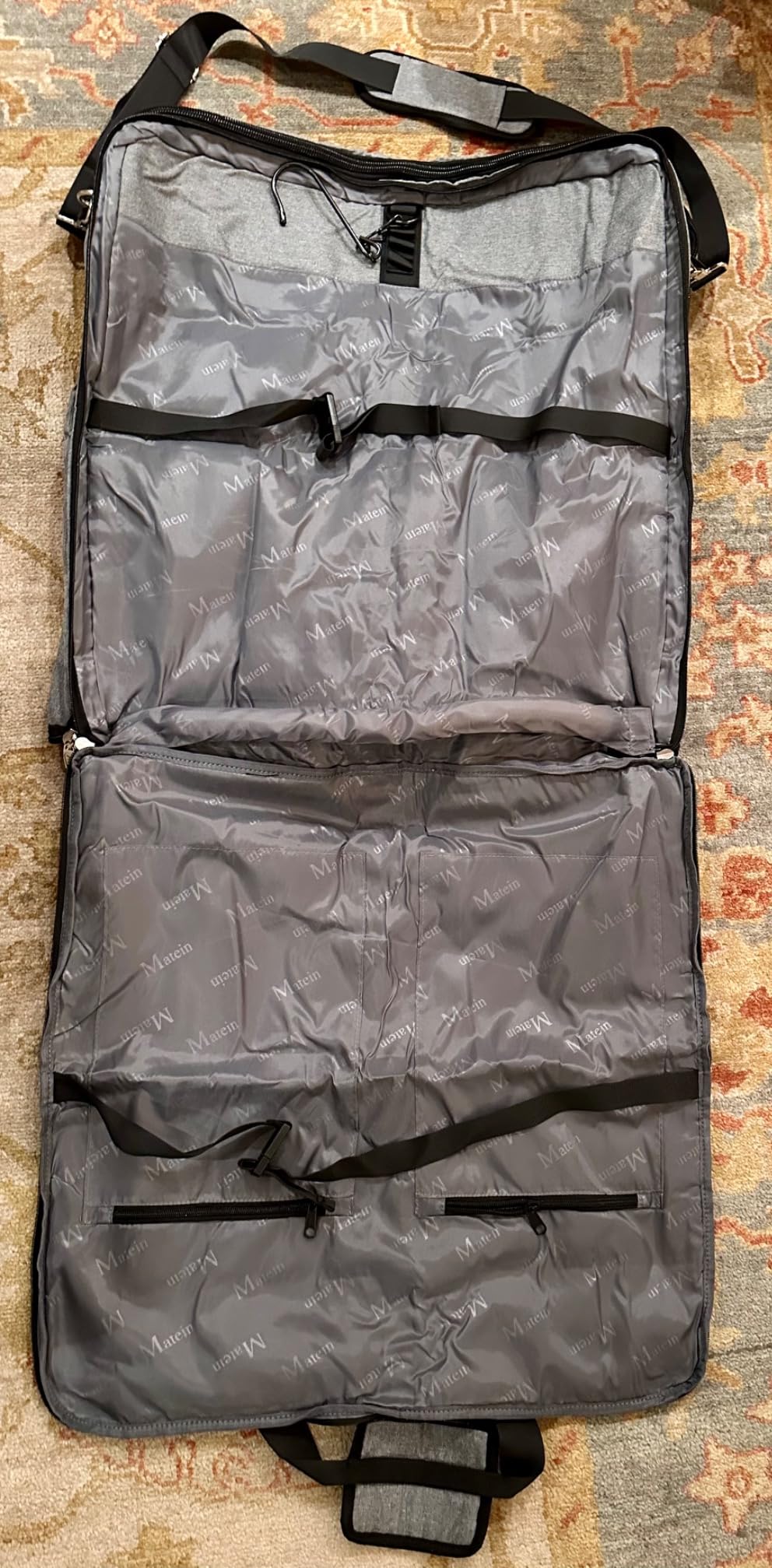 MATEIN Garment Bags for Travel, Large Double Layer Suit Bag Up to 6 Suits | Foldable Carry On Garment Luggage, Convertible Business Suitcase, For Hanging Clothes, For Men Women, Shoulder Strap, Black customer photo 2