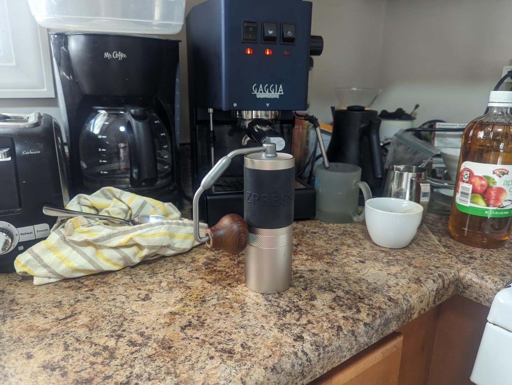 1Zpresso J Manual Coffee Grinder Silver with Assembly Stainless Steel Conical Burr - Numercial Internal Adjustable Setting for Pour Over French Press Cold Brew. customer photo 2