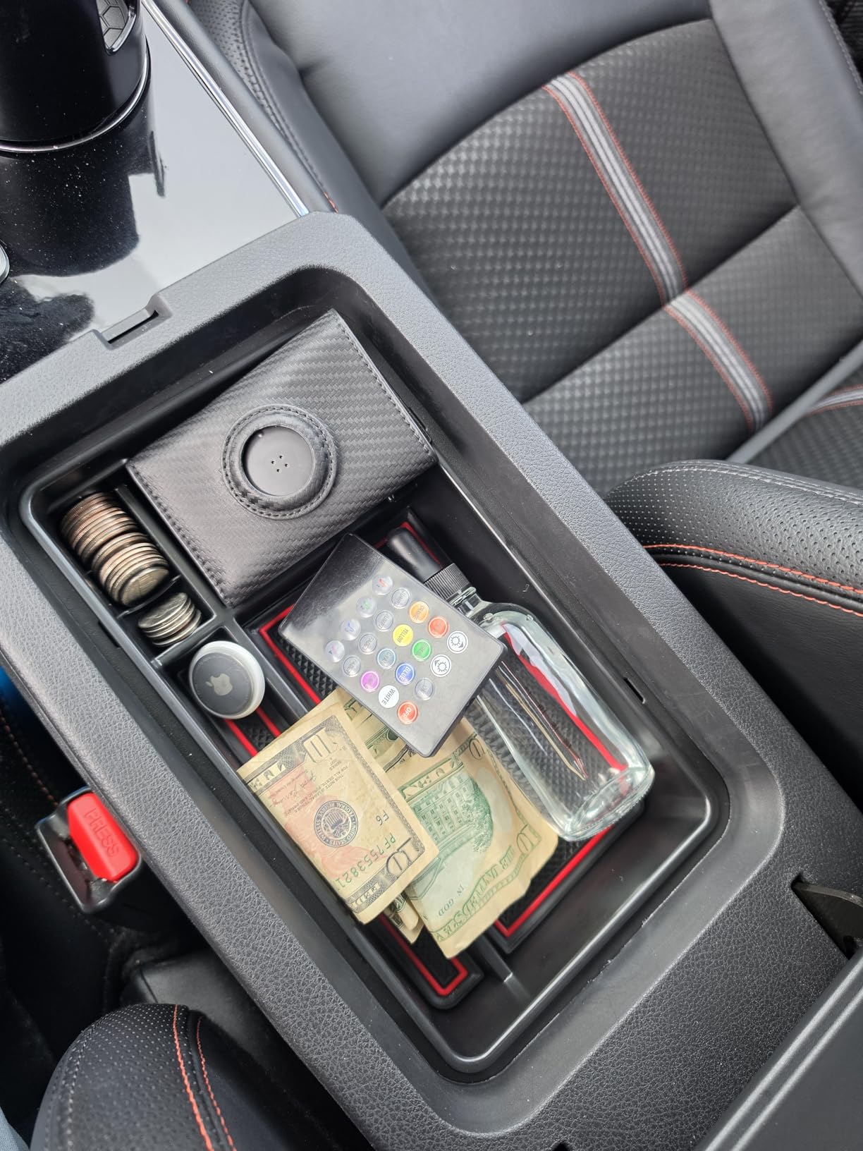 RUNROAD Center Console Organizer Tray Compatible with Nissan Altima 2019 2020 2021 2022 2023 2024 2025 Accessories, Insert Armrest Tray Secondary Storage Box Coin Holder Console Dividers, Black customer photo 1