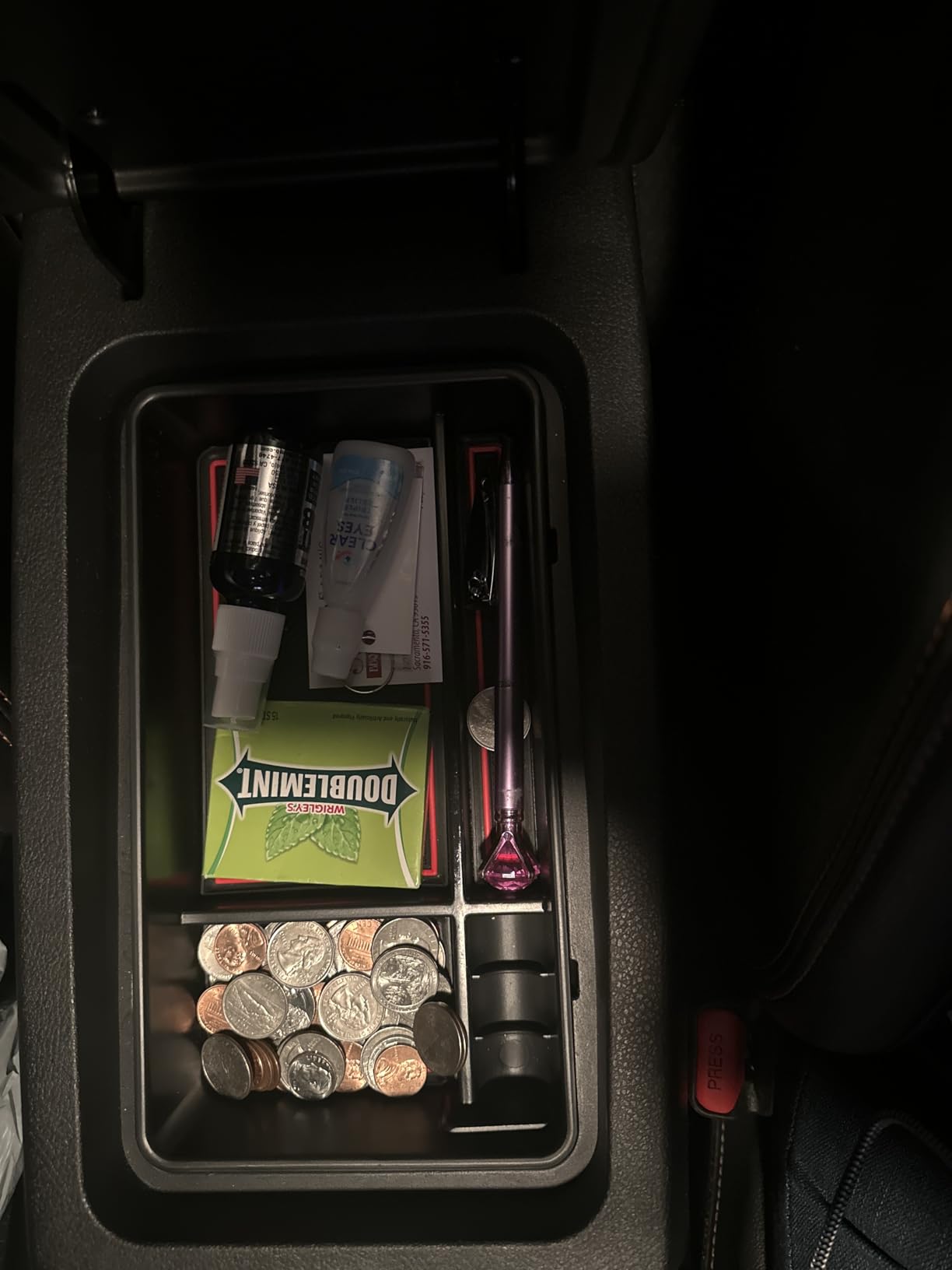 RUNROAD Center Console Organizer Tray Compatible with Nissan Altima 2019 2020 2021 2022 2023 2024 2025 Accessories, Insert Armrest Tray Secondary Storage Box Coin Holder Console Dividers, Black customer photo 2