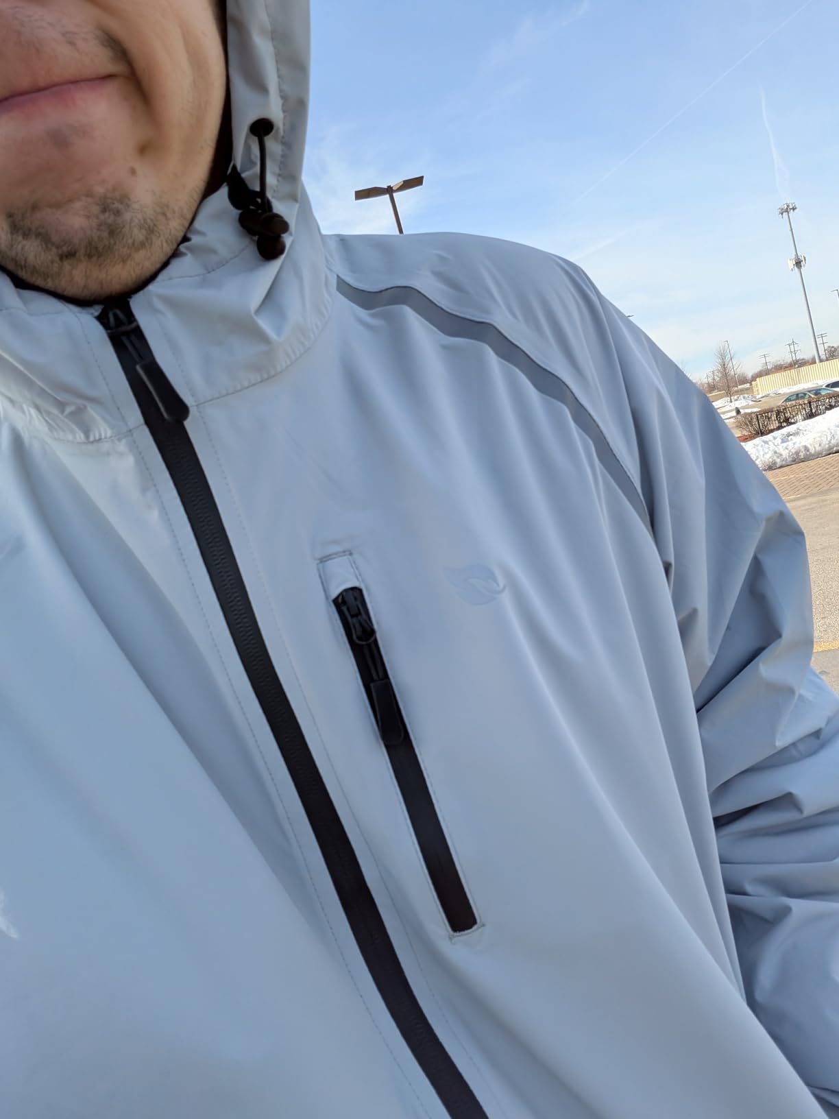 Baleaf Men's Rain Jacket Waterproof Windbreaker Raincoat Running Cycling Hiking Gear Hood Lightweight Reflective Packable customer photo 2