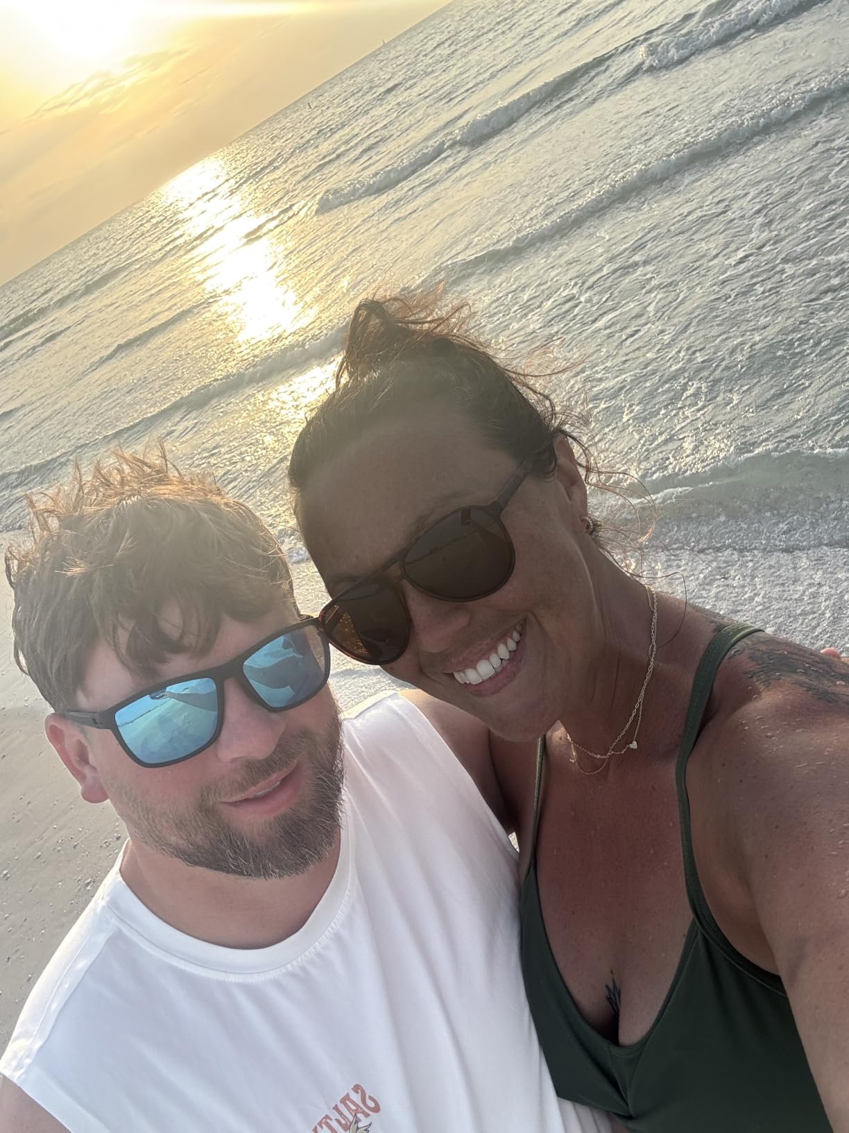 Square Polarized Sunglasses for Men and Women Lightweight Frame Sun Glasses with UV Protection customer photo 2