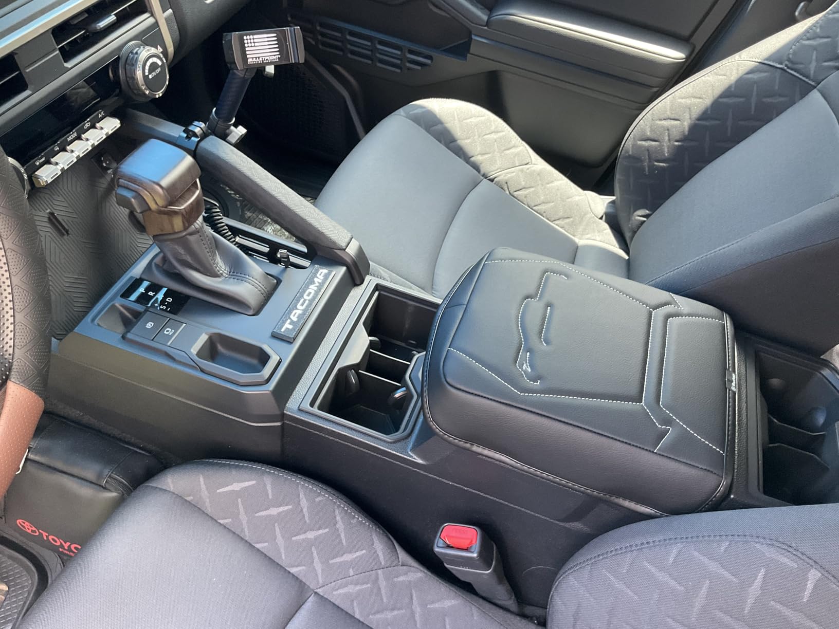 Muslogy Center Console Armrest Cover Fit for Honda CR-V & CRV Hybrid 2023-2026 2026 Accessories, Comfort Armrest Pad Console Lid Cushion Vegan Leather Regular Thick(Black/Orange Trim) customer photo 1