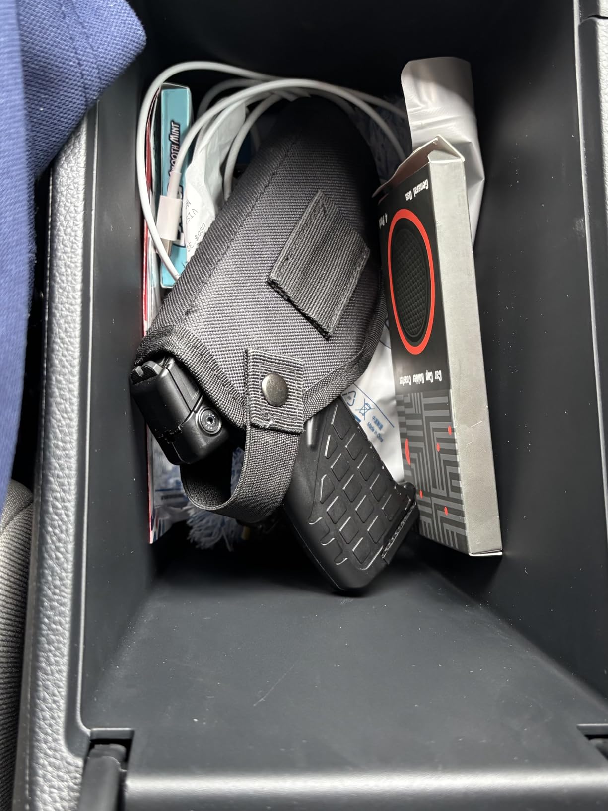RUNROAD Center Console Organizer Tray Compatible with Honda HR-V 2023 2024 2025 2026 2027 HRV Accessories, ABS Console Organizer Armrest Storage Box Coin Holder, Black customer photo 2