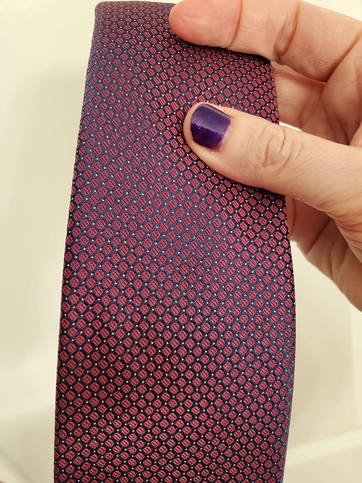 Calvin Klein Men's Micro Dot Pattern Tie (Standard and Extra Long Sizes) customer photo 2