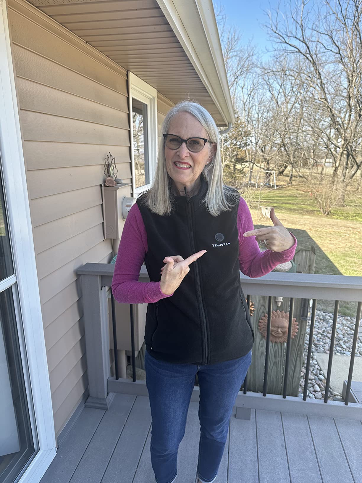 Women's Fleece Heated Vest with Battery Lightweight Insulated Vest customer photo 2
