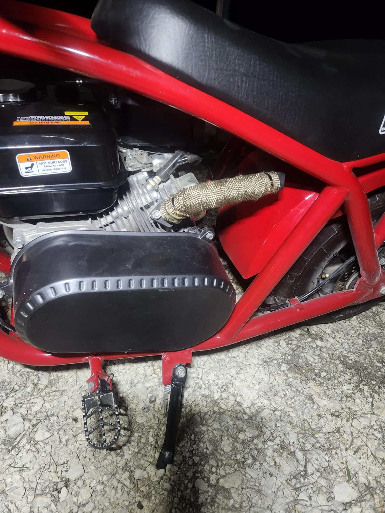 FVRITO Mini Bike Exhaust Pipe Kit for Predator 212cc 224cc 196cc Coleman CT200U BT200X CT200U-EX 6.5hp GX160 GX200 Small Engine Baja Warrior Massimo MB200 Go Kart Parts Black customer photo 1